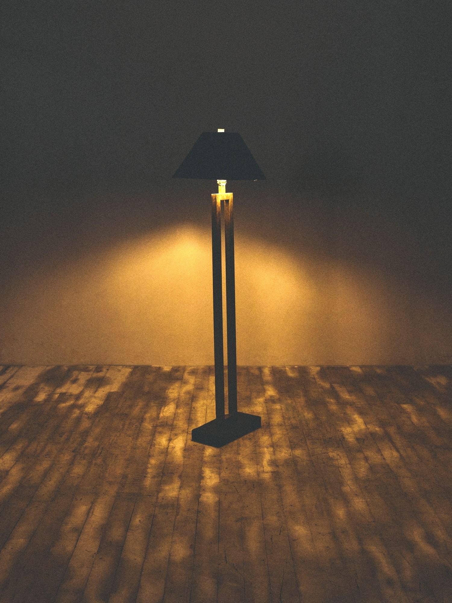1980's Modern Brass Floor Lamp