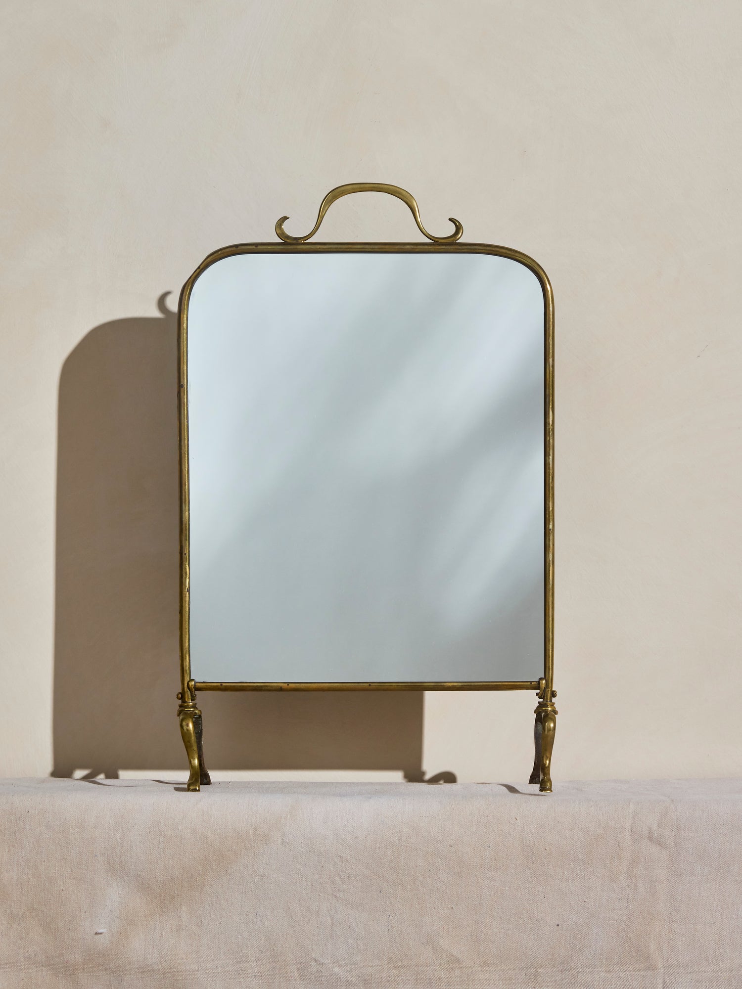 English Brass Mirror