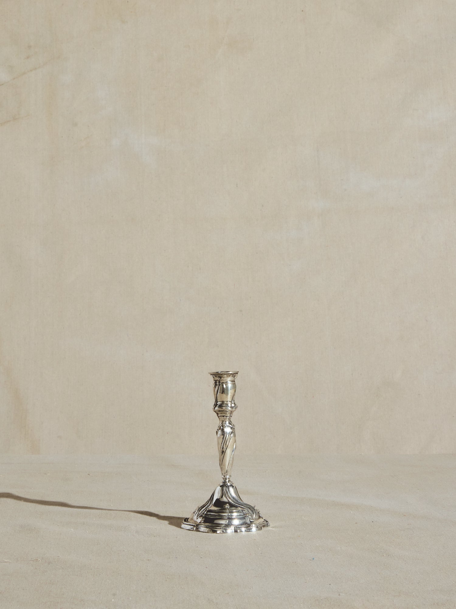 Silver Swirl Candlesticks