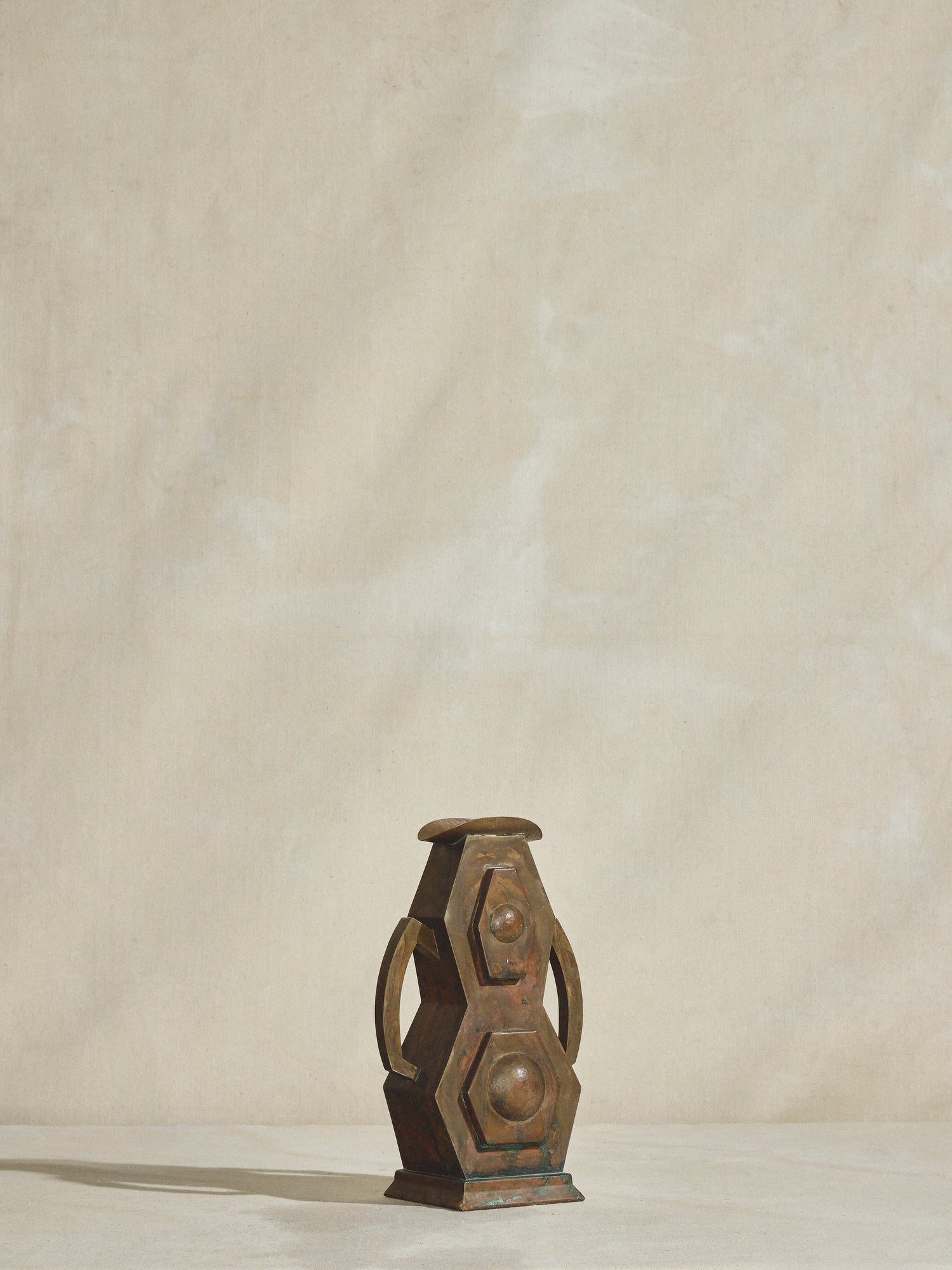 Double Handle Copper Vase