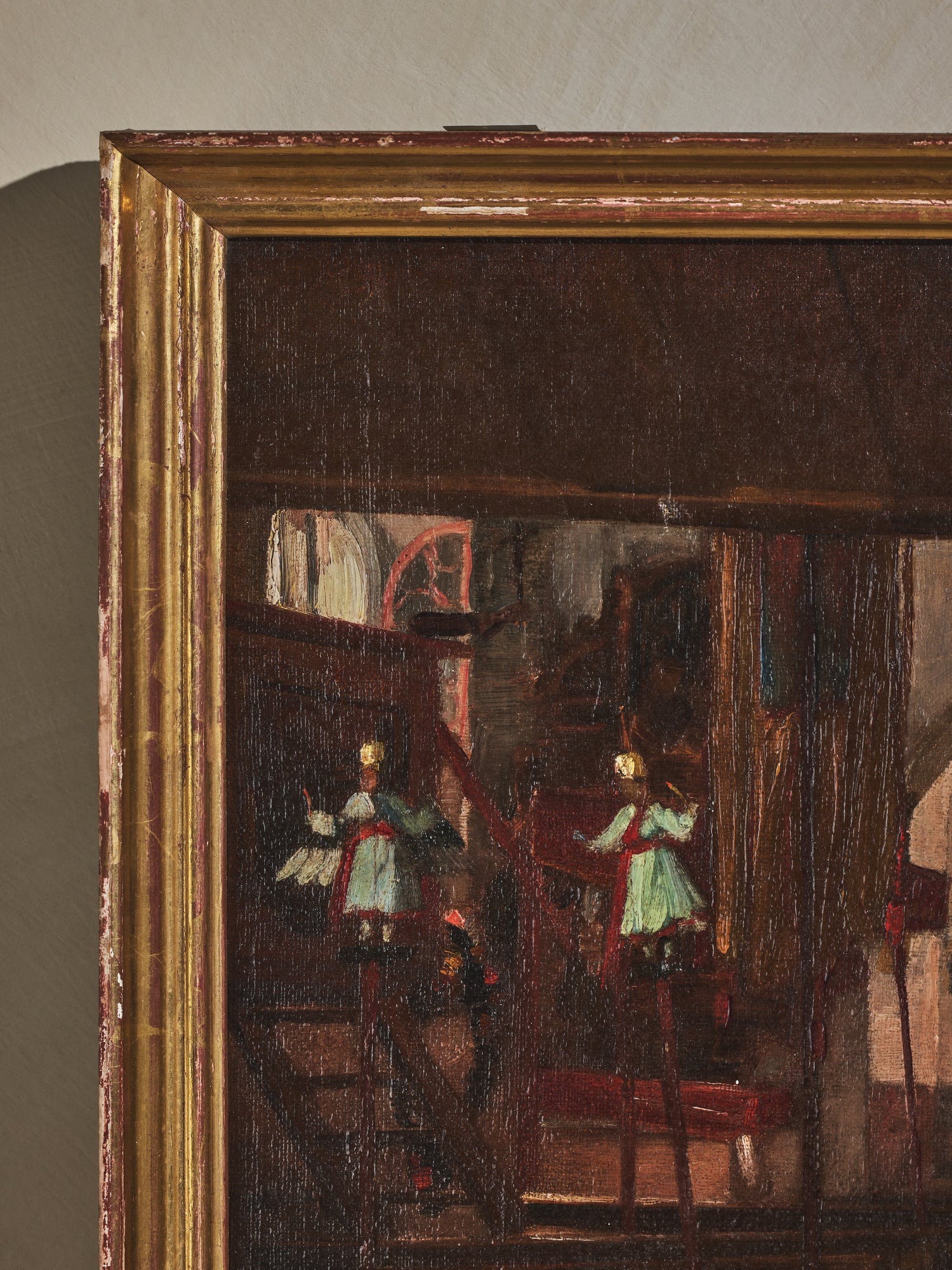 19th C. Playland Oil Painting