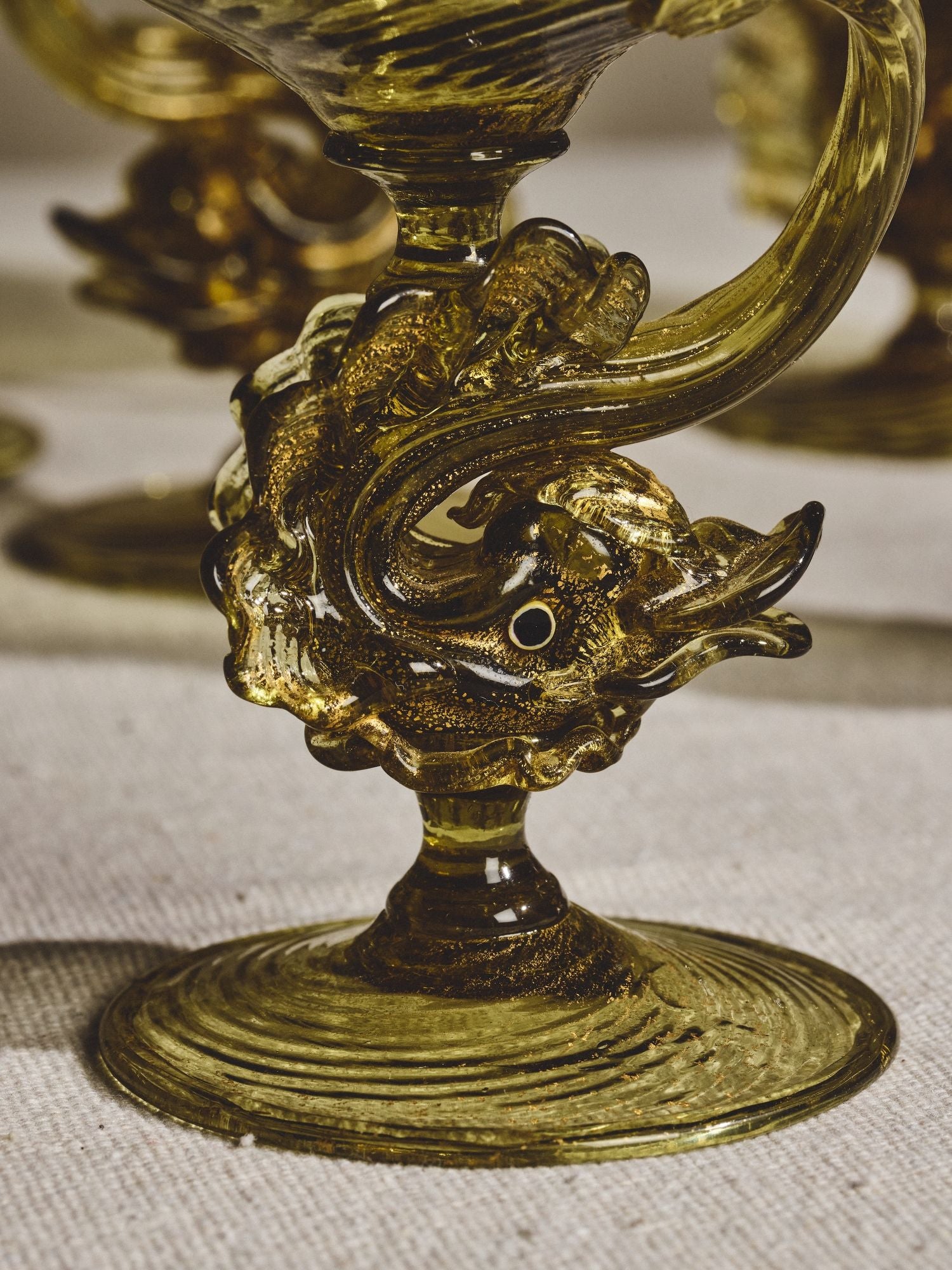 Antonio Salviati Amber Goblets