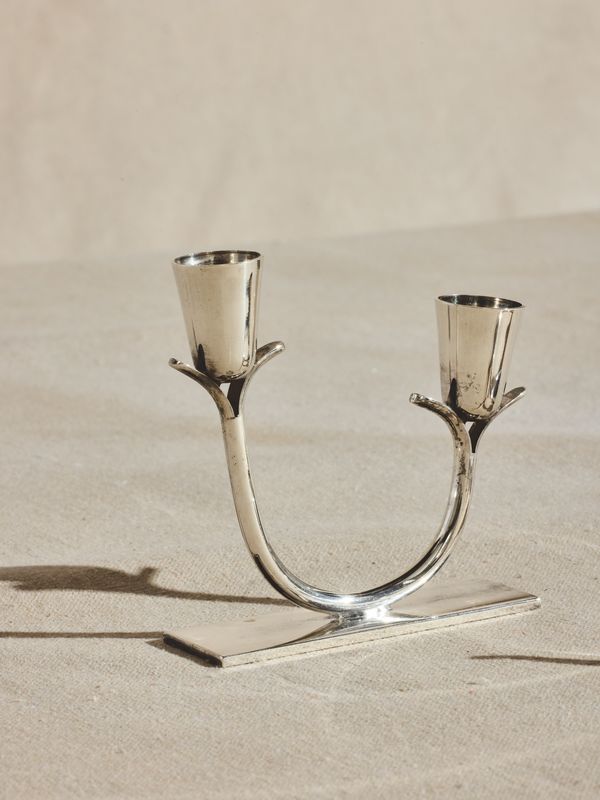 Pair of Silver Branch Candleholders