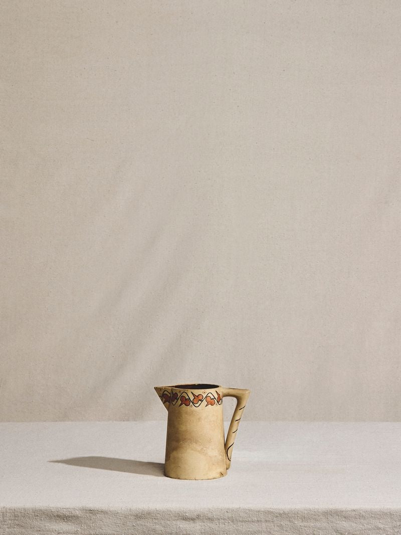 Ceramic Hand Painted Pitcher Stamped