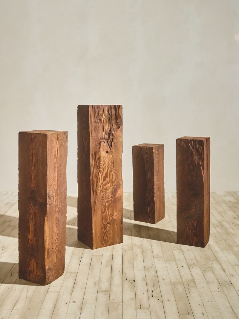 Hewn Wood Plinths
