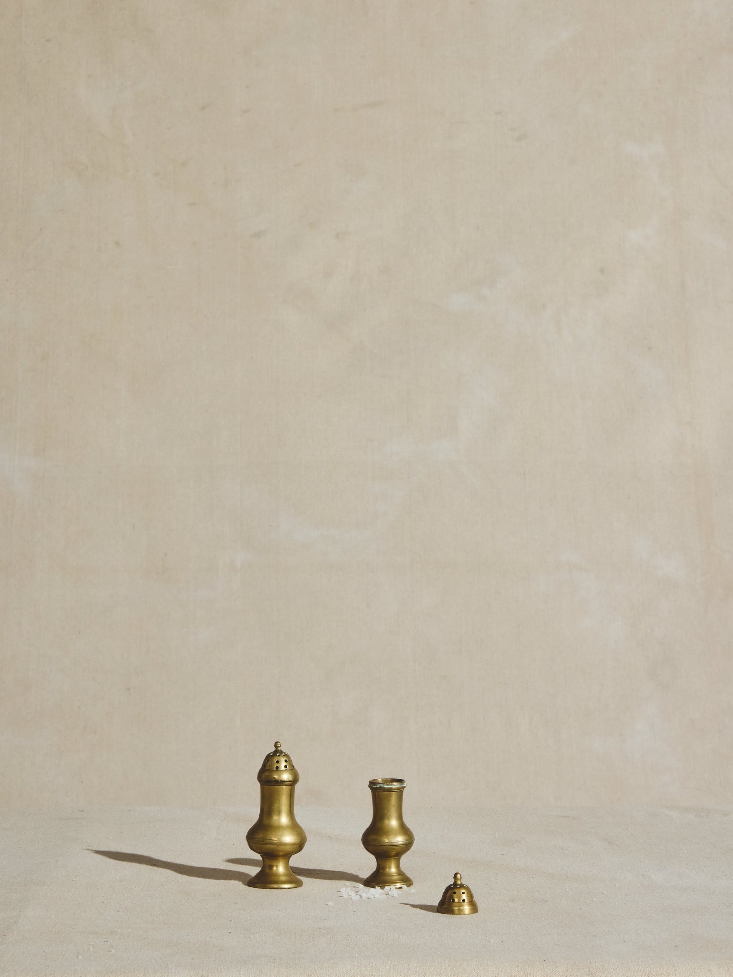 Brass Salt and Pepper Shakers