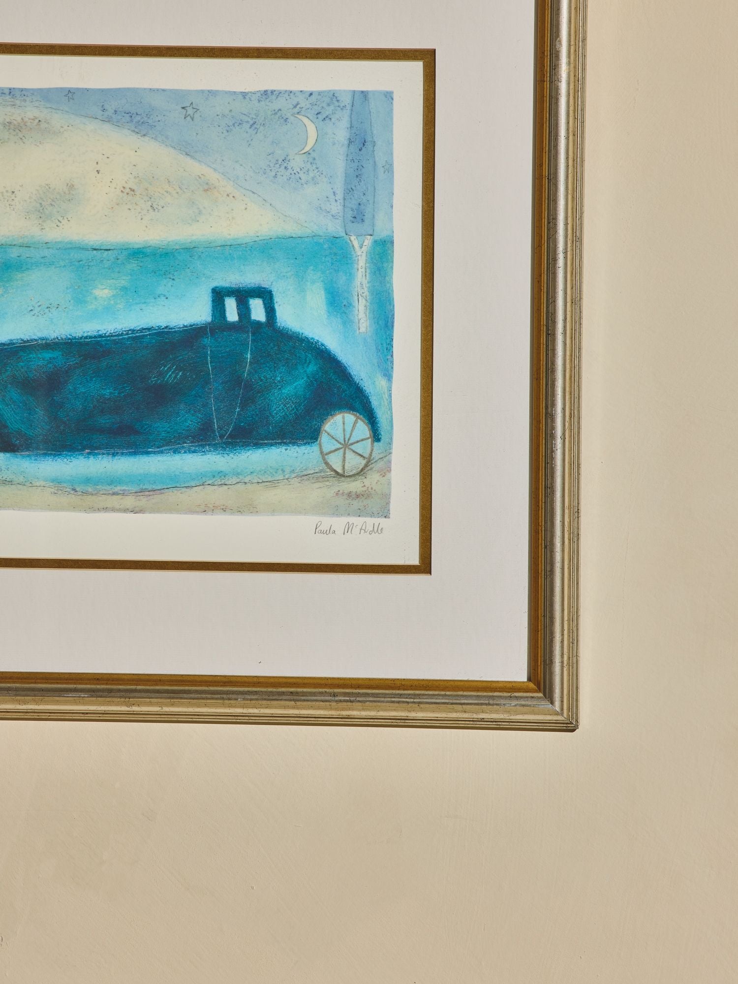 Paula McArdle Framed Serigraph – “Watching” Limited Edition Art