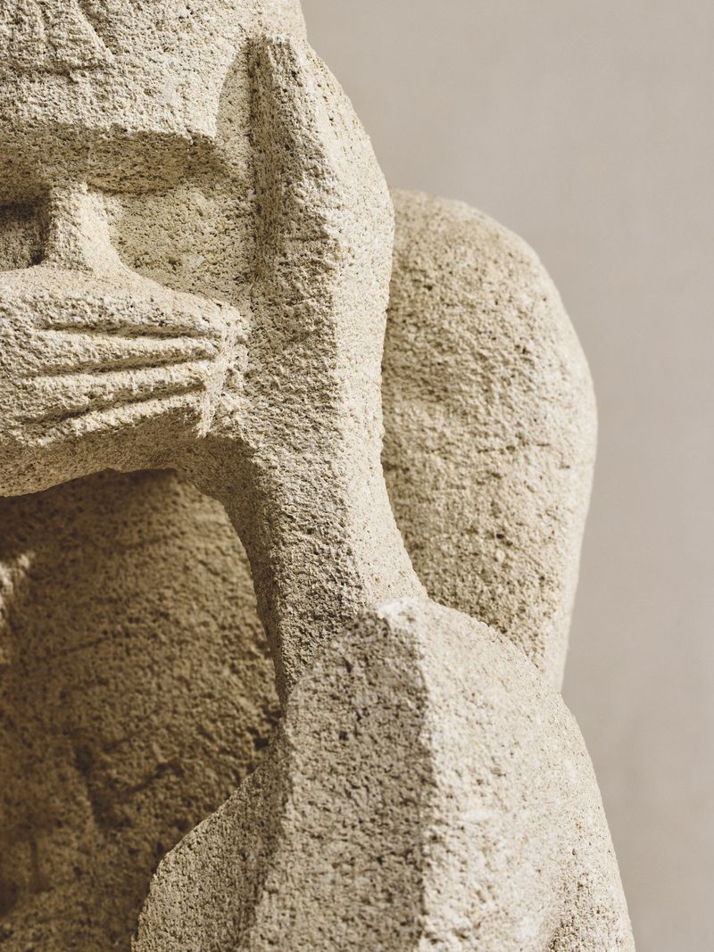 Stone Figure Sculpture by Honorio García Condoy