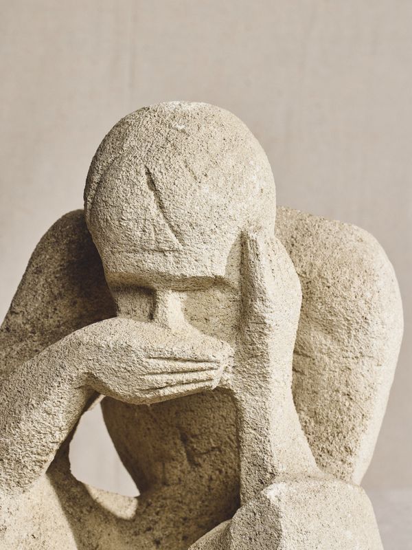 Stone Figure Sculpture by Honorio García Condoy