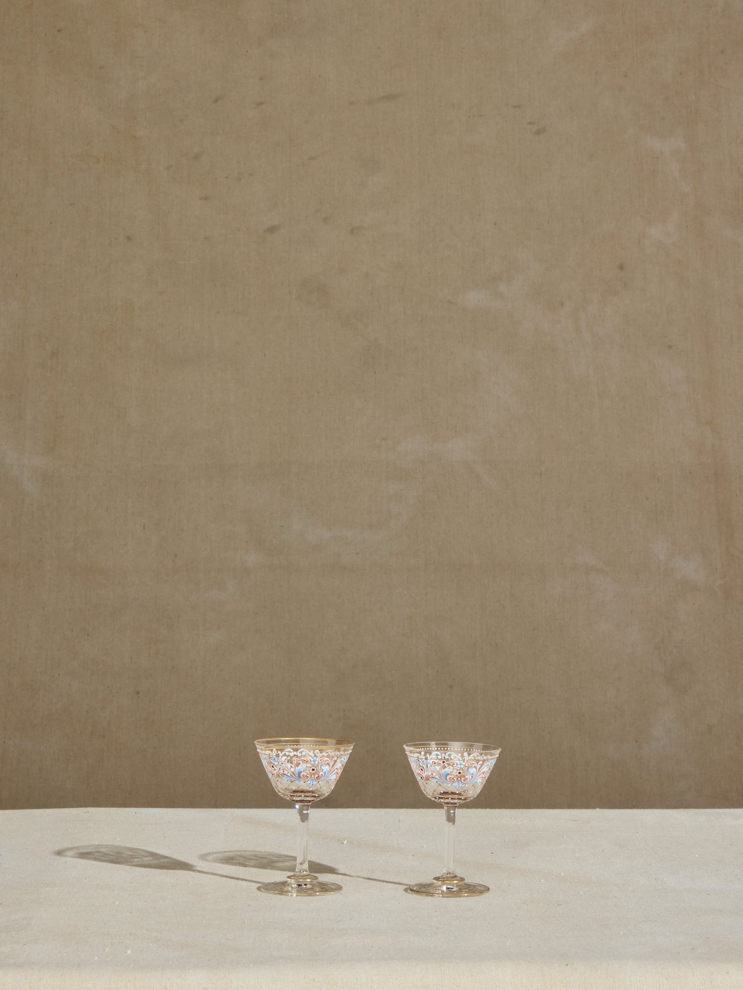Painted Cordial Glass Set