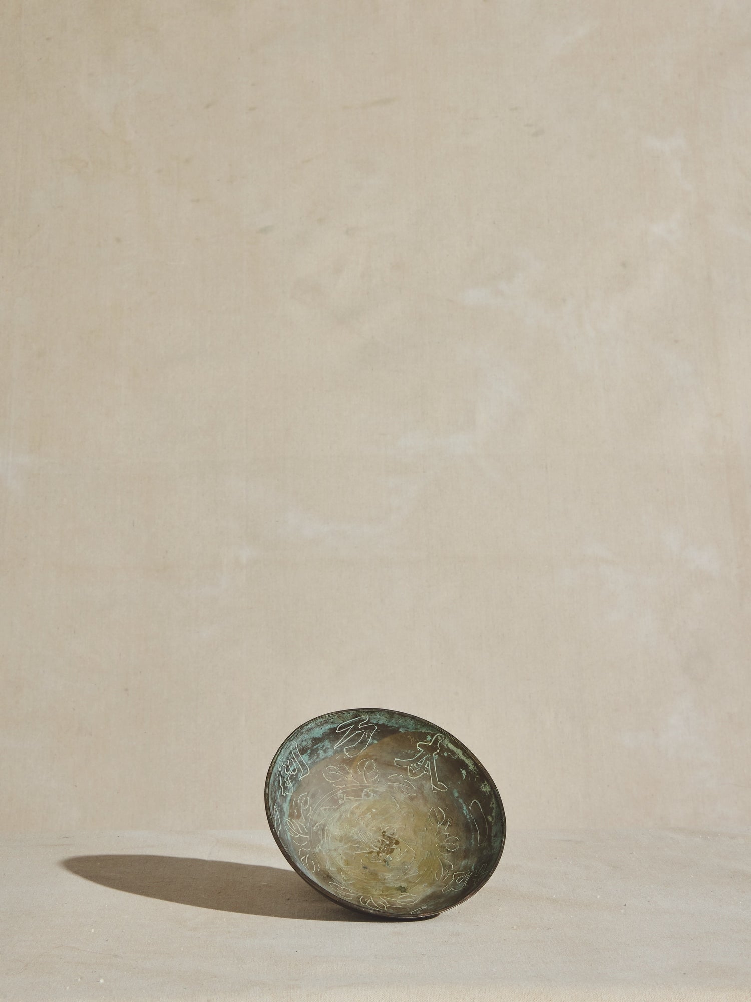 Asian Engraved Footed Bowl