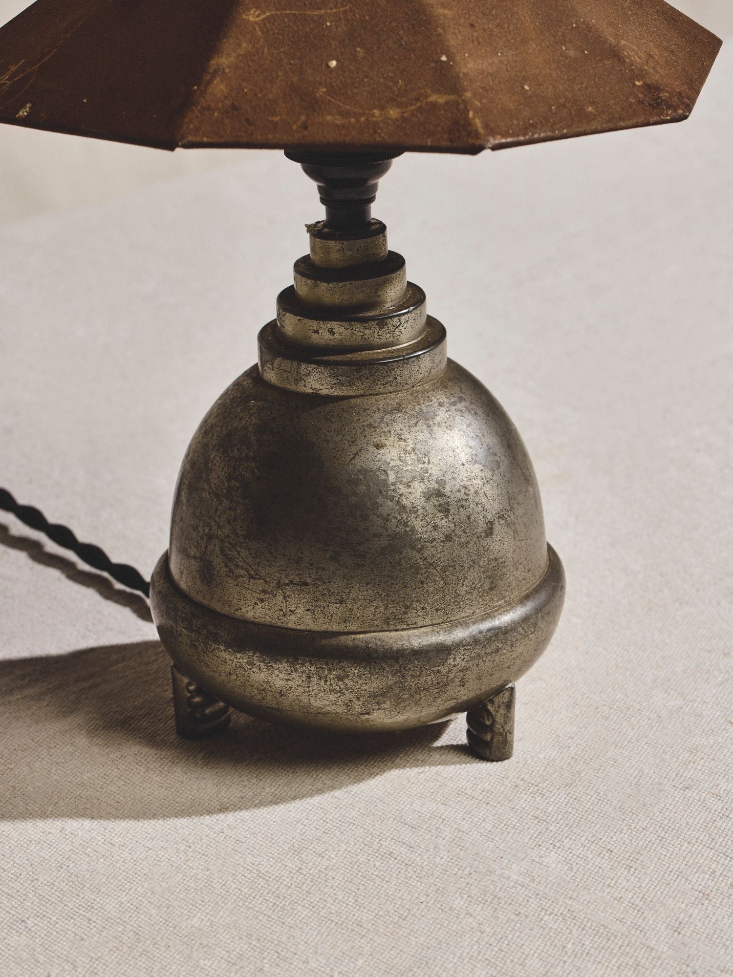 1940s Dutch Metal Table Lamp