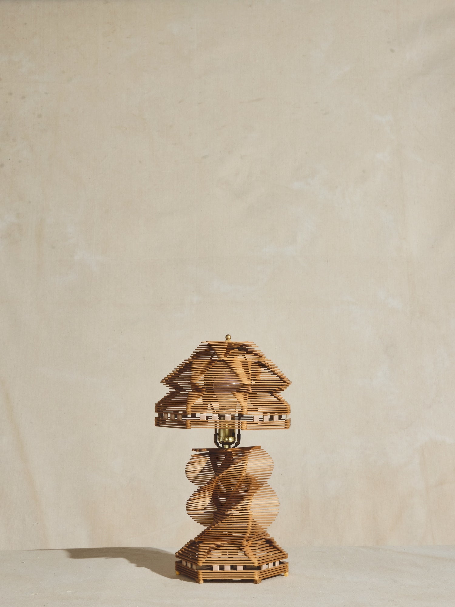 Folk Art Popsicle Stick Lamp