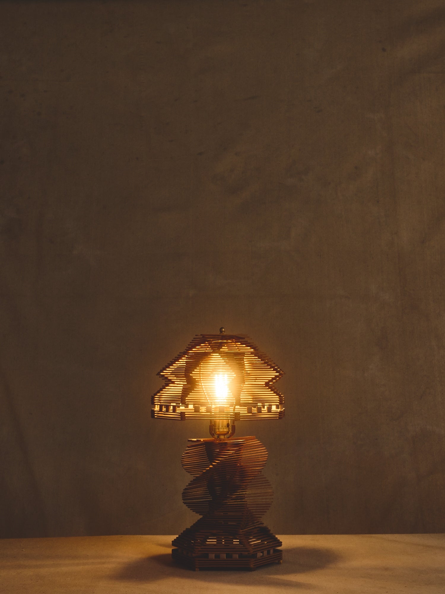 Folk Art Popsicle Stick Lamp