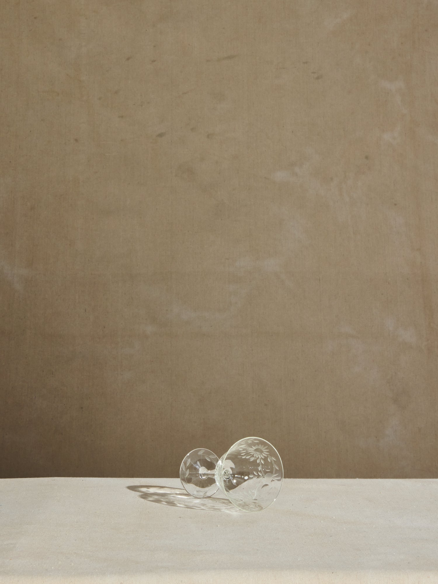 Floral Etched Champagne Glasses