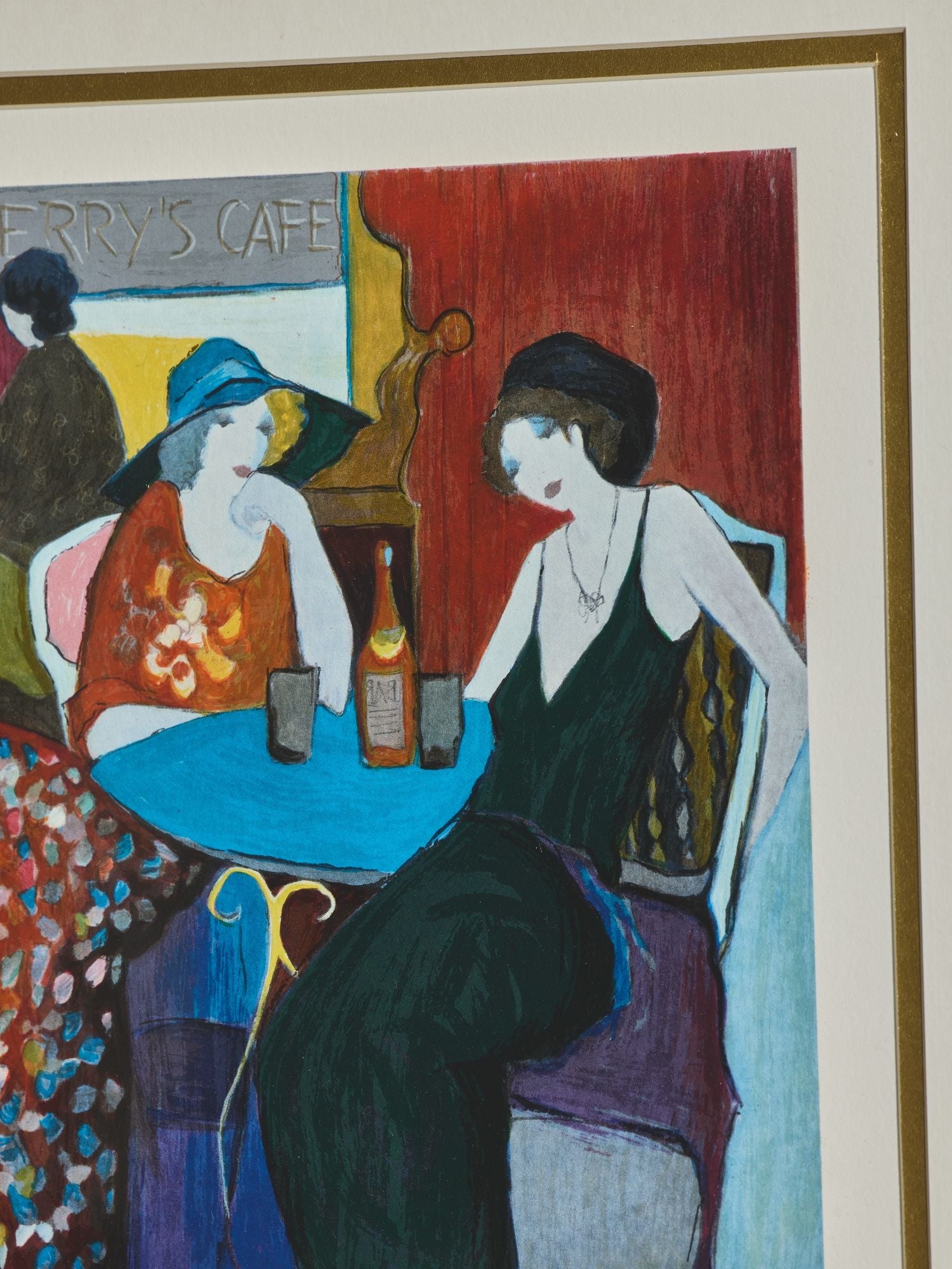 Itzchak Tarkay "Perry's Cafe" Serigraph