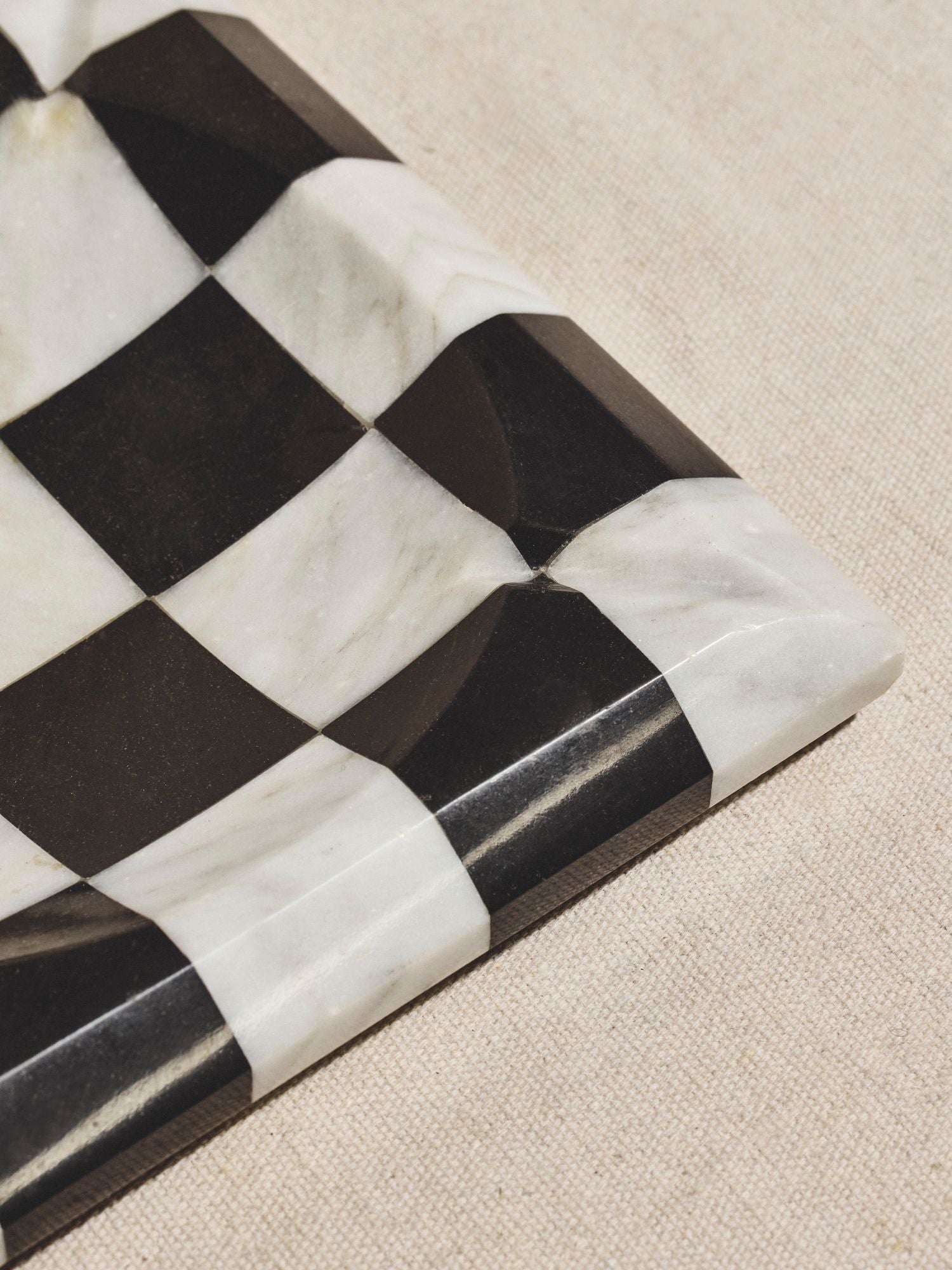 Checkerboard Marble Tray