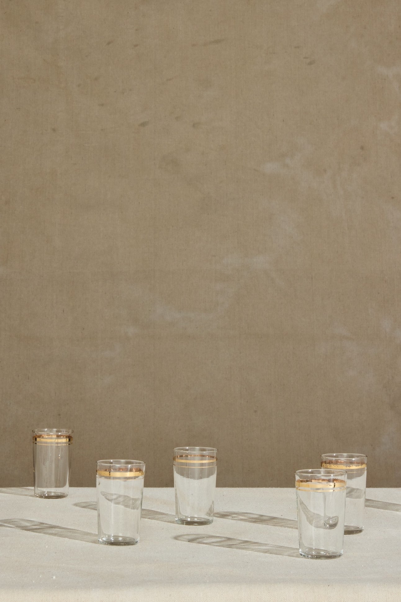 Gold Accented Juice Glasses
