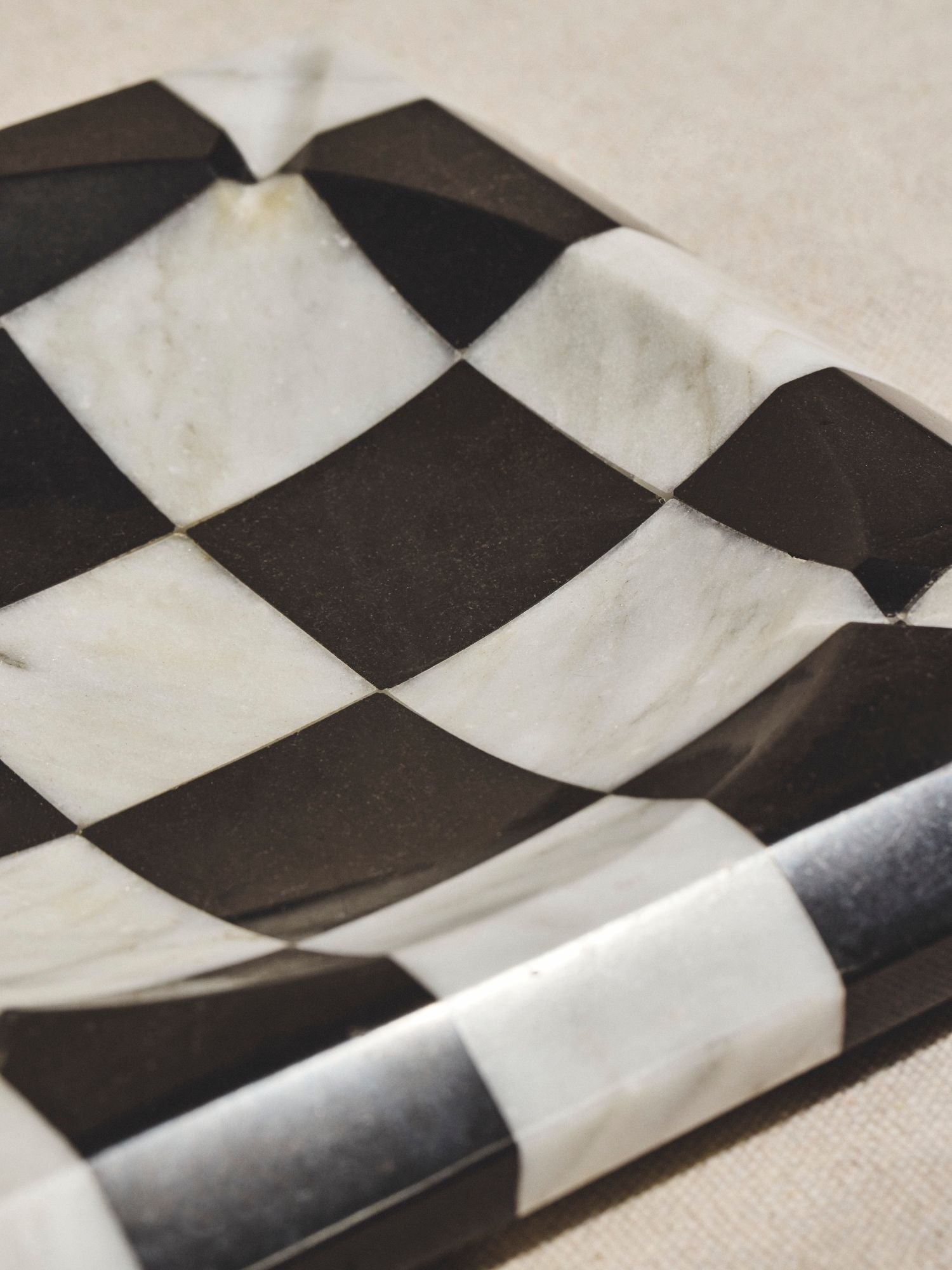 Checkerboard Marble Tray
