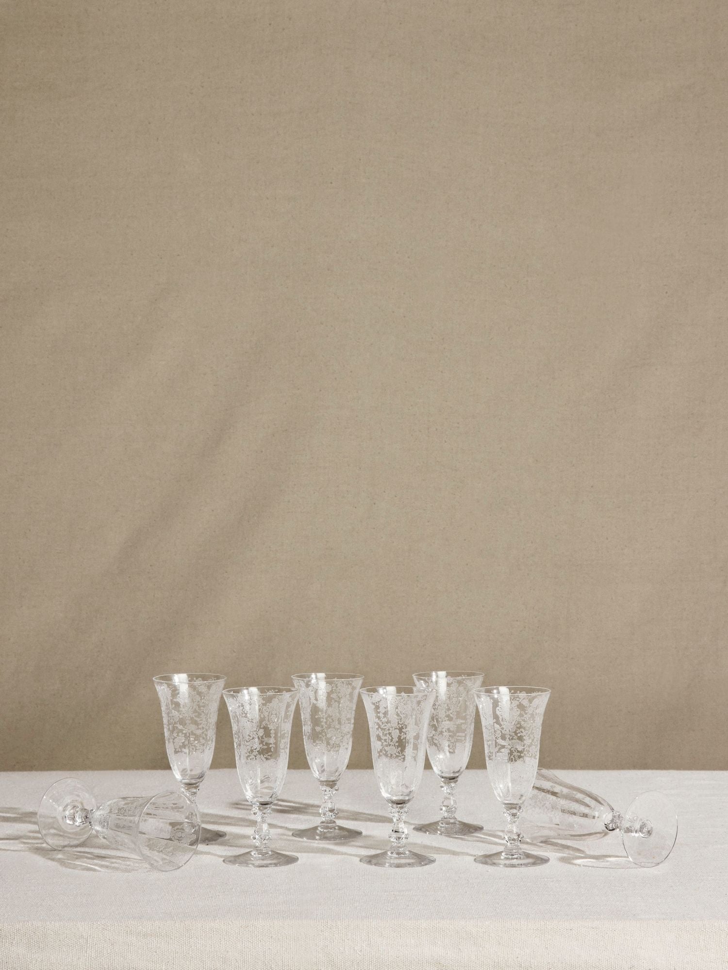 Etched Crystal Flutes
