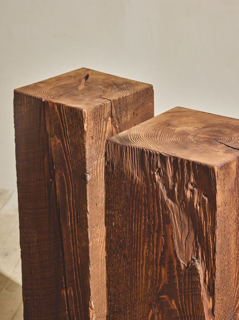 Hewn Wood Plinths