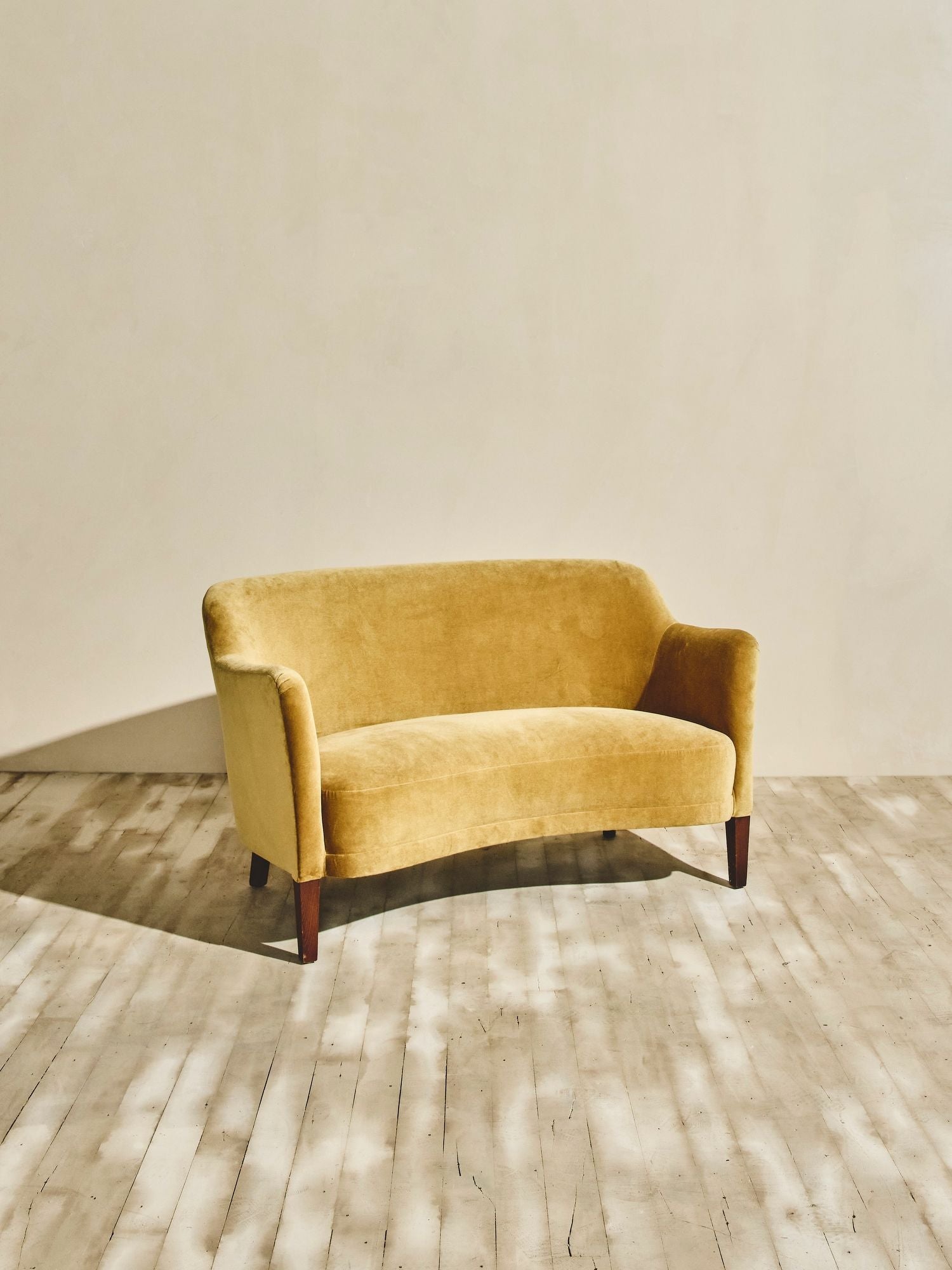 Mustard Mohair Sofa