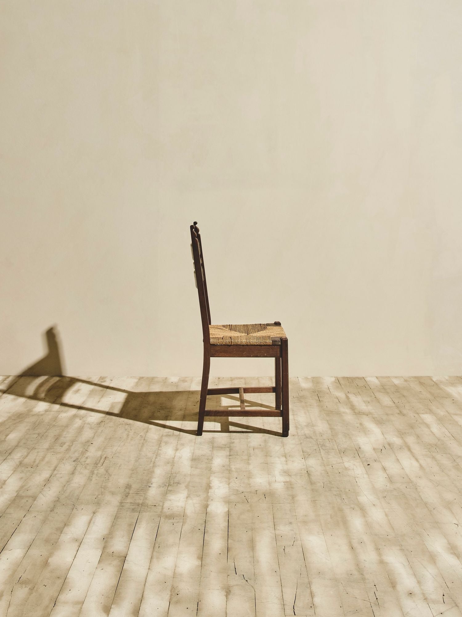 French Ladder Back Chairs with Woven Seats – Set of Six