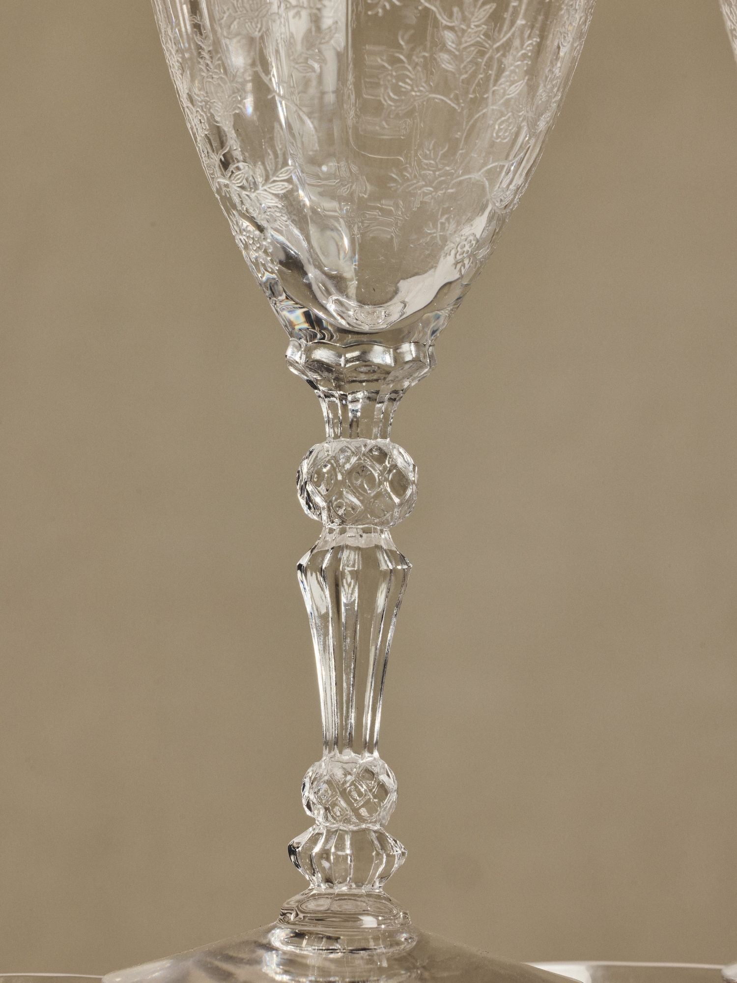 Etched Crystal Stemware