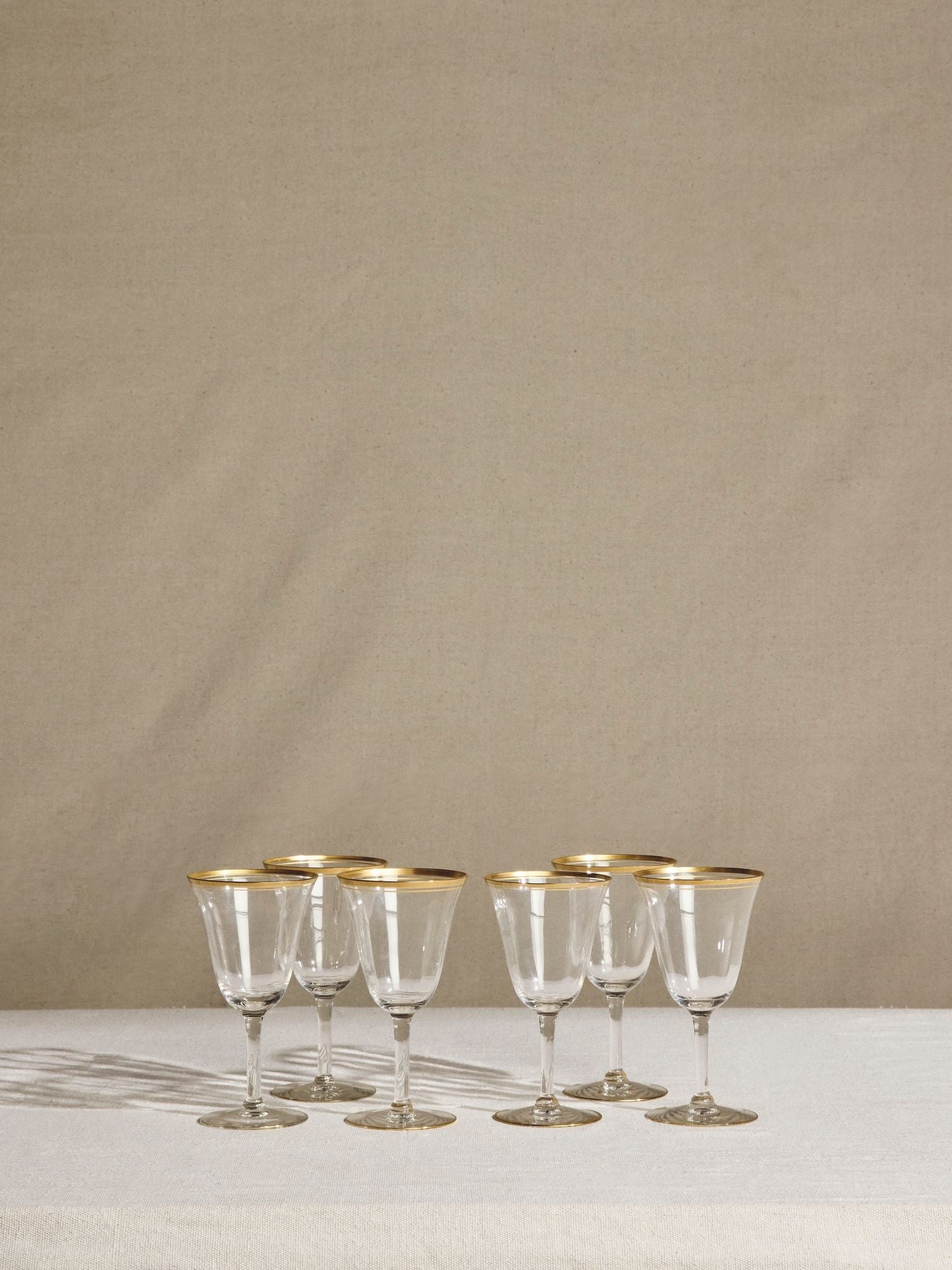 Gold Gilt Rimmed Goblets
