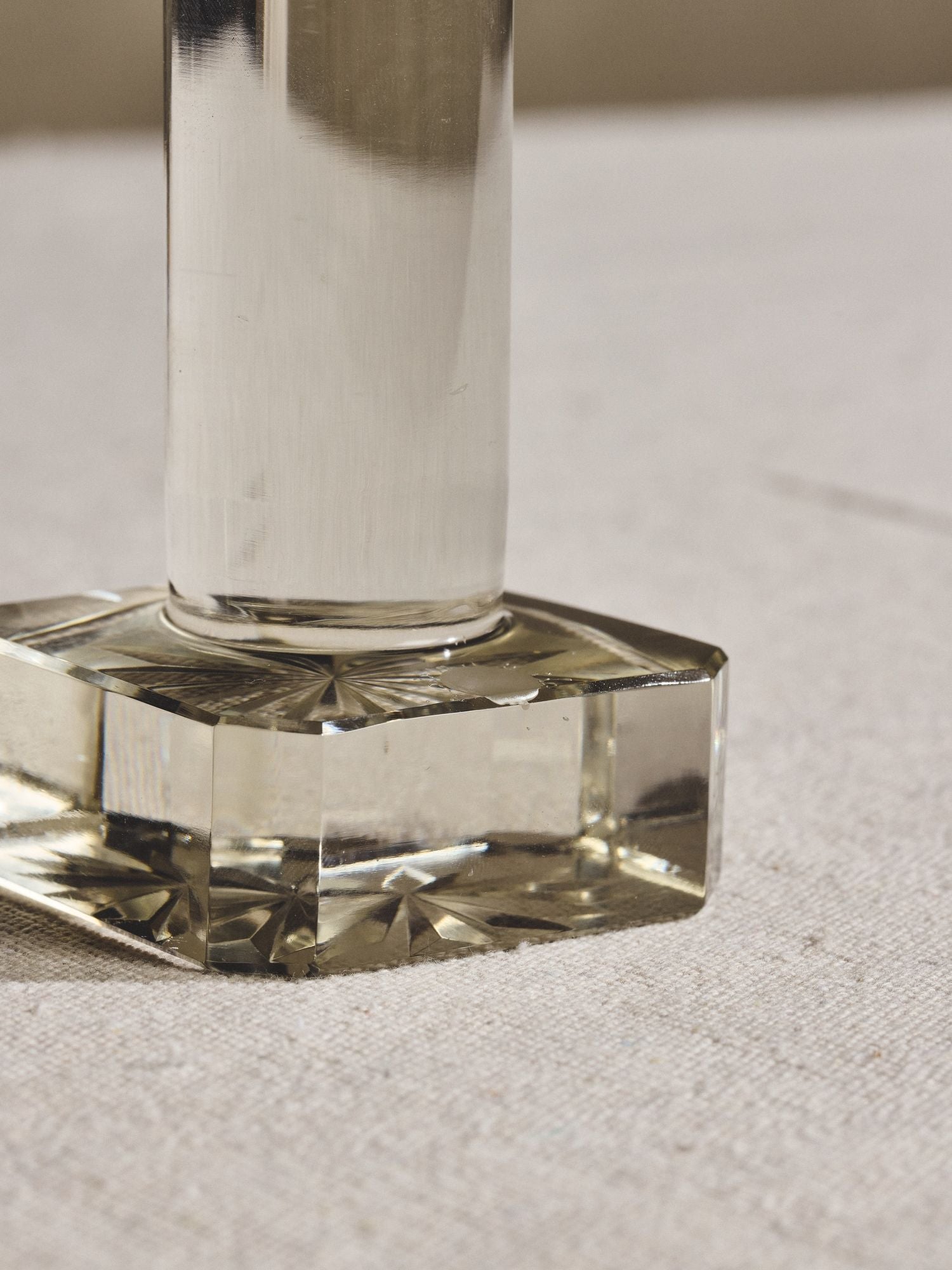 Mid-Century Modern Glass Taper Candleholders