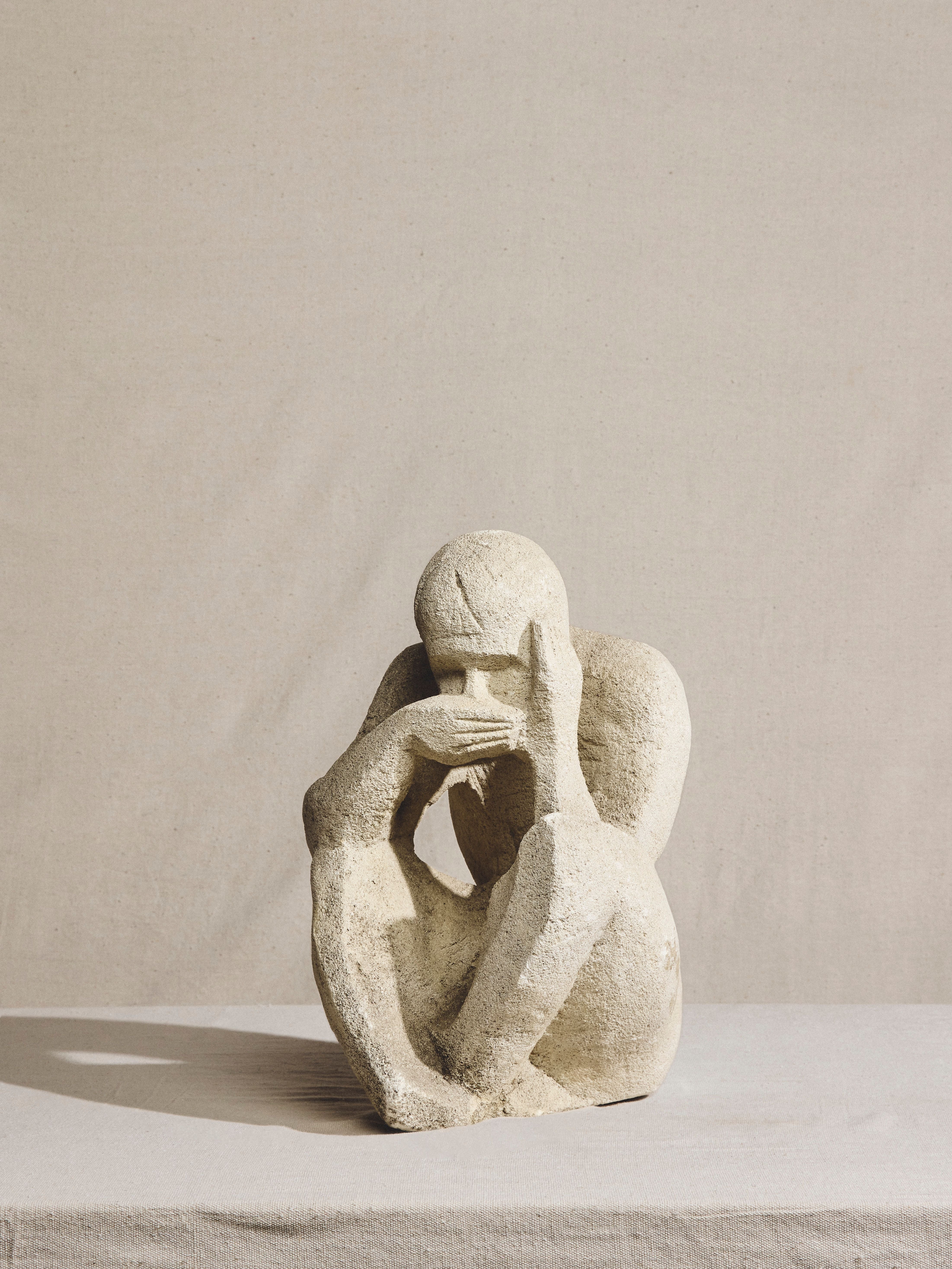 Stone Figure Sculpture by Honorio García Condoy