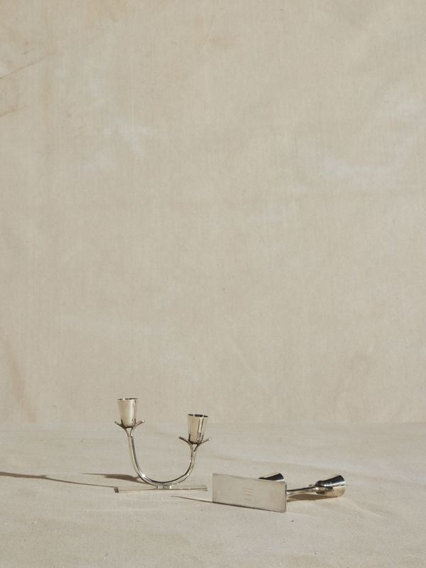 Pair of Silver Branch Candleholders