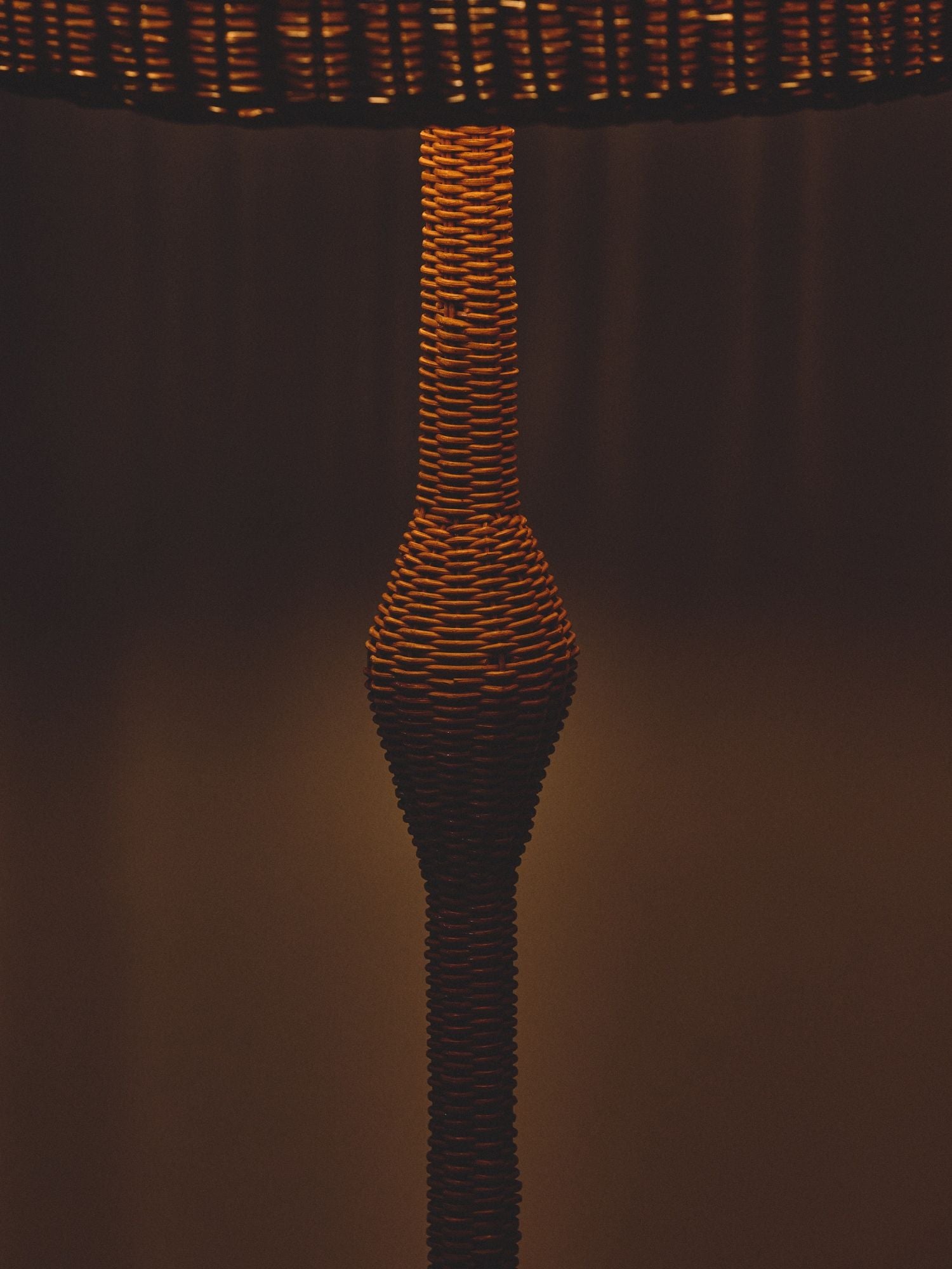 Woven Rattan Floor Lamp