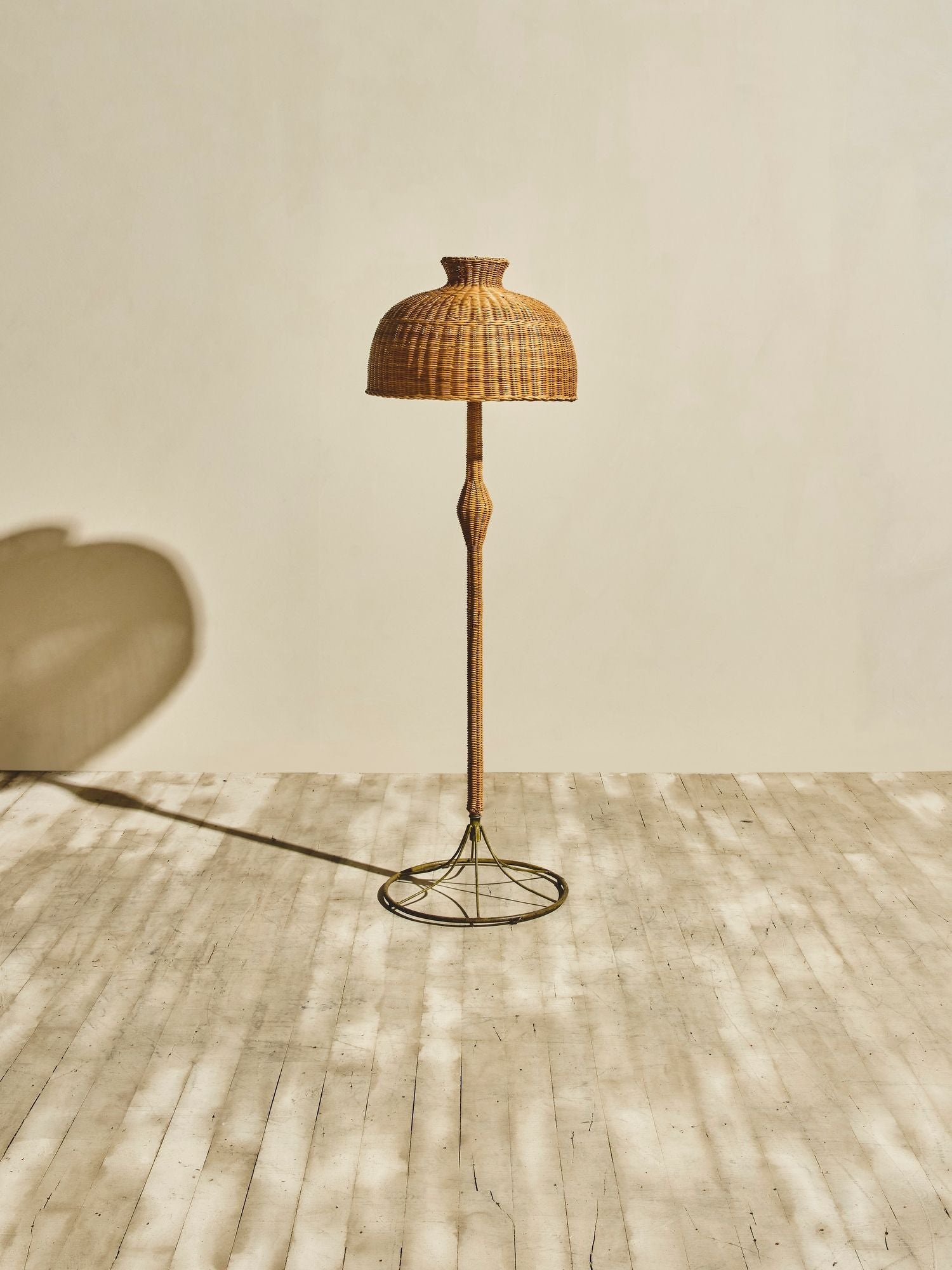 Woven Rattan Floor Lamp