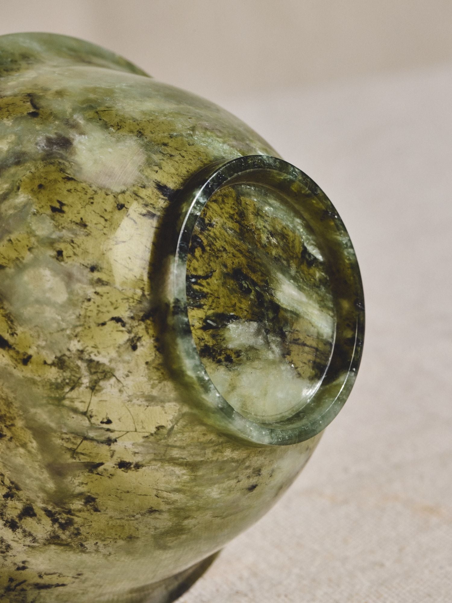 Antique Chinese Spinach Jade Bowls