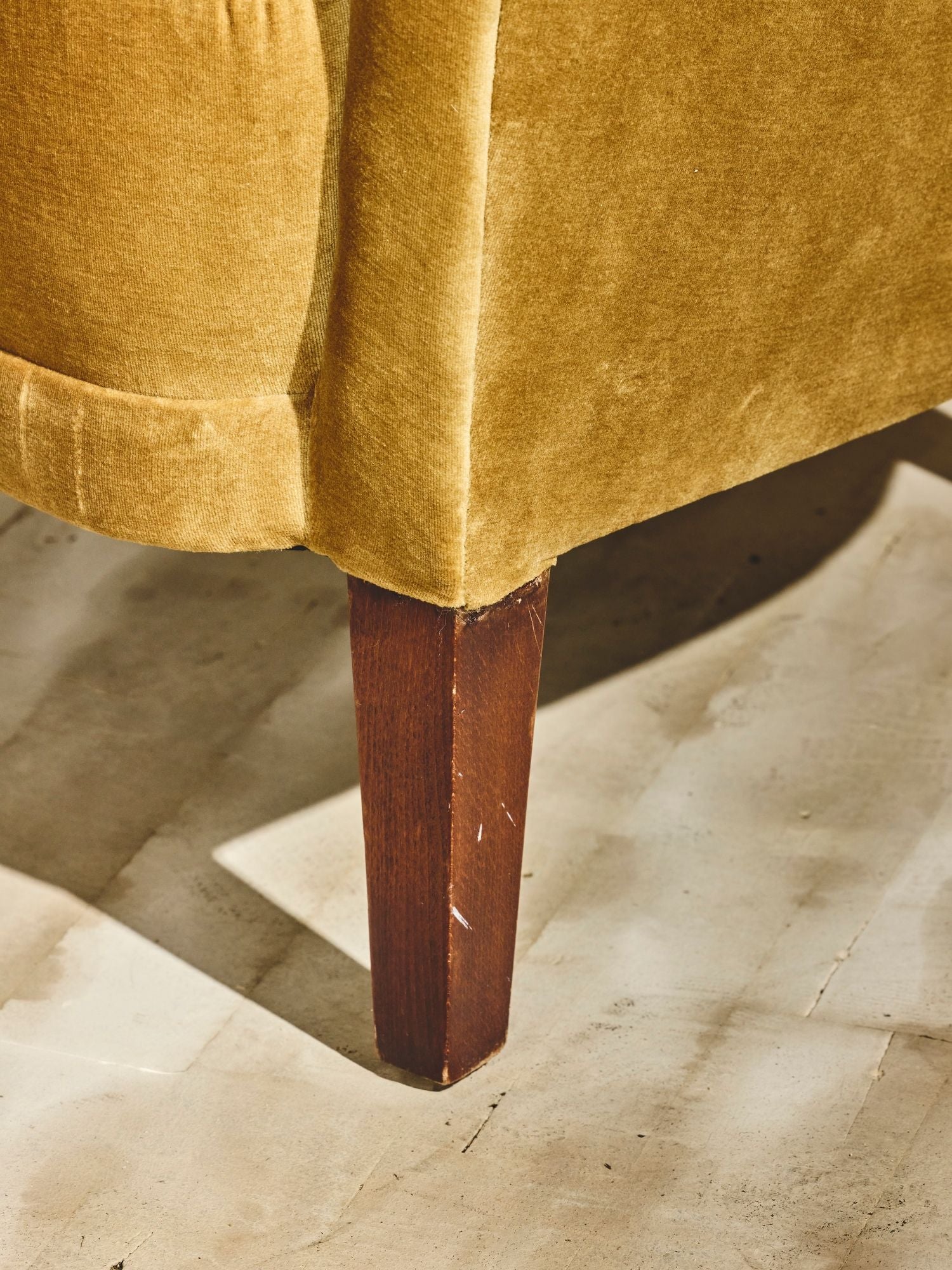 Mustard Mohair Sofa