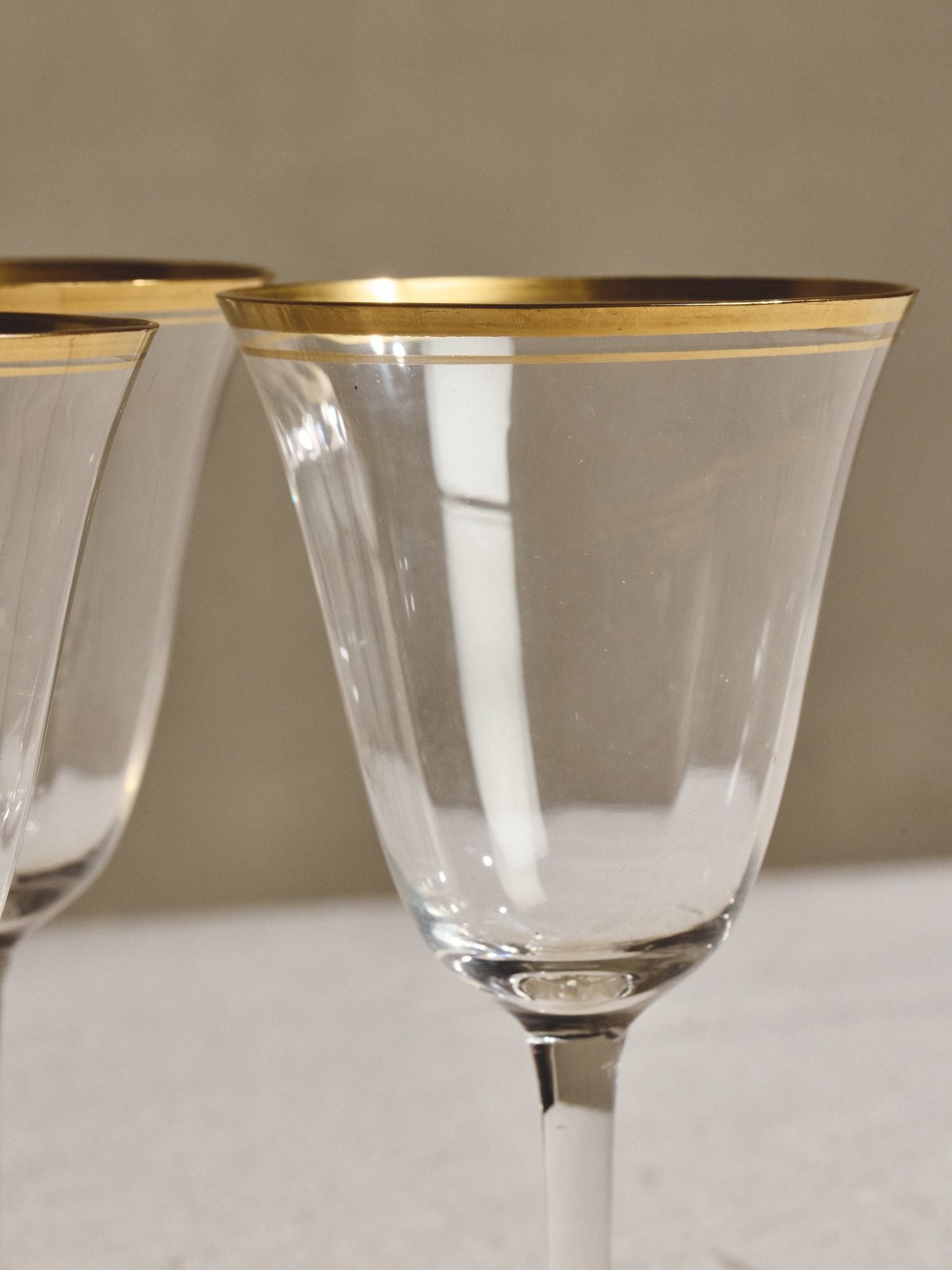 Gold Gilt Rimmed Goblets
