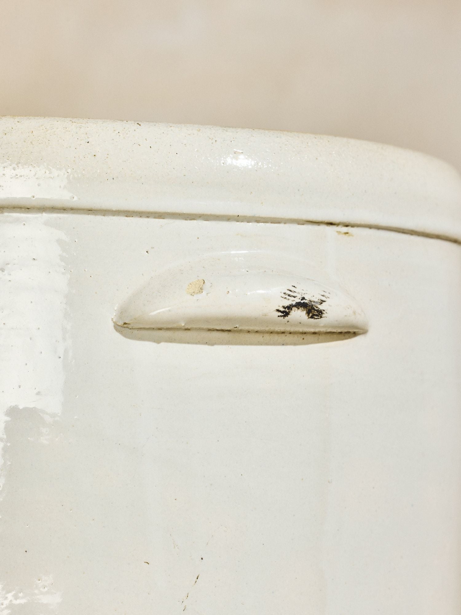 Monogrammed Stoneware Crock