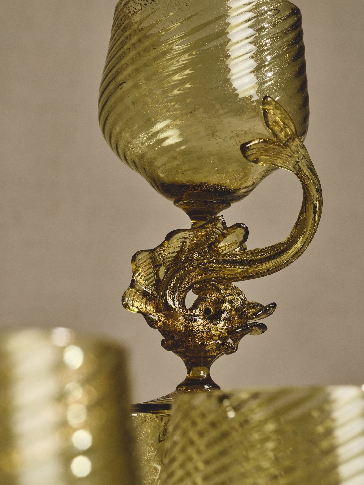 Antonio Salviati Amber Goblets