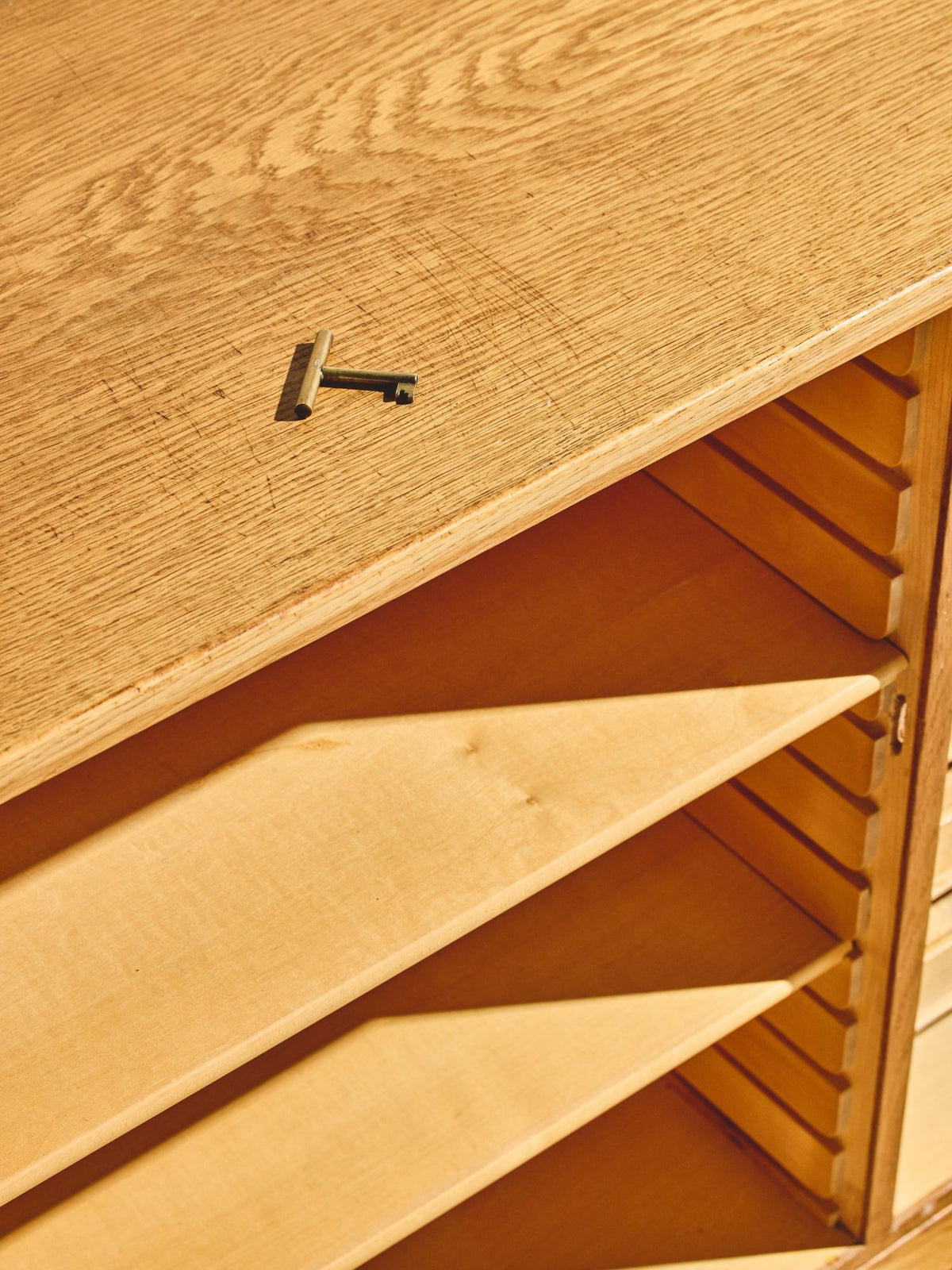 Vintage Danish Oak Sideboard with Cutlery Trays - Mid-Century