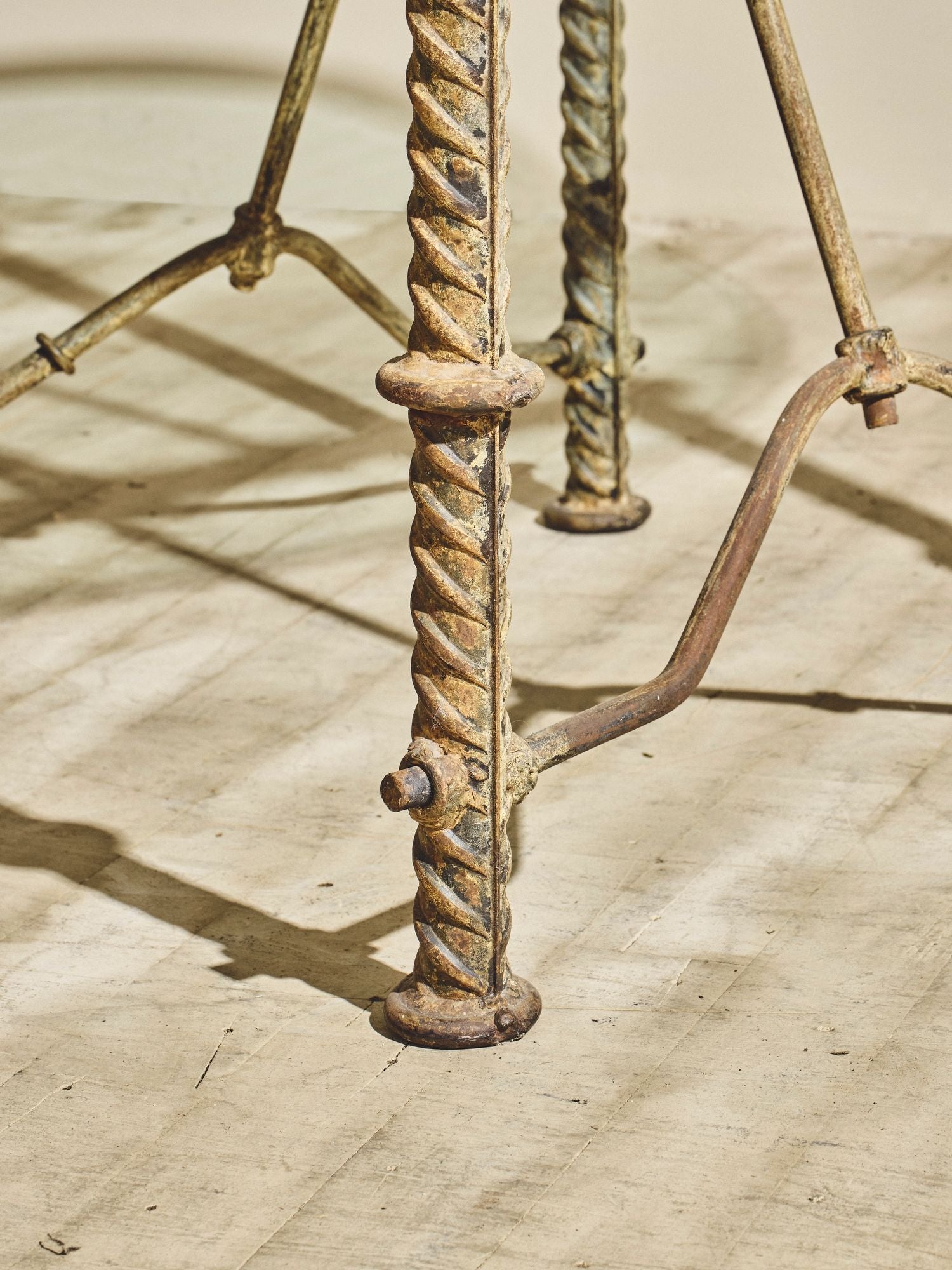 Ilana Goor Iron Dining Table with Glass Top