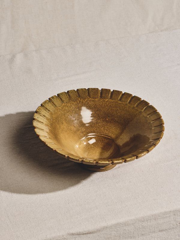 Vintage Glazed Stoneware Bowl