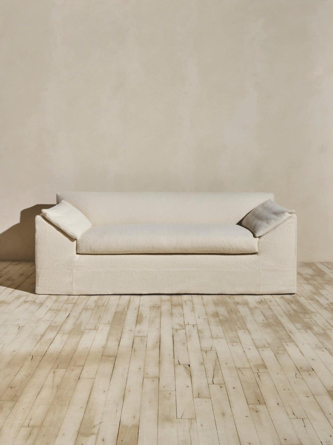 The Bromley Sofa in our crema fabric.