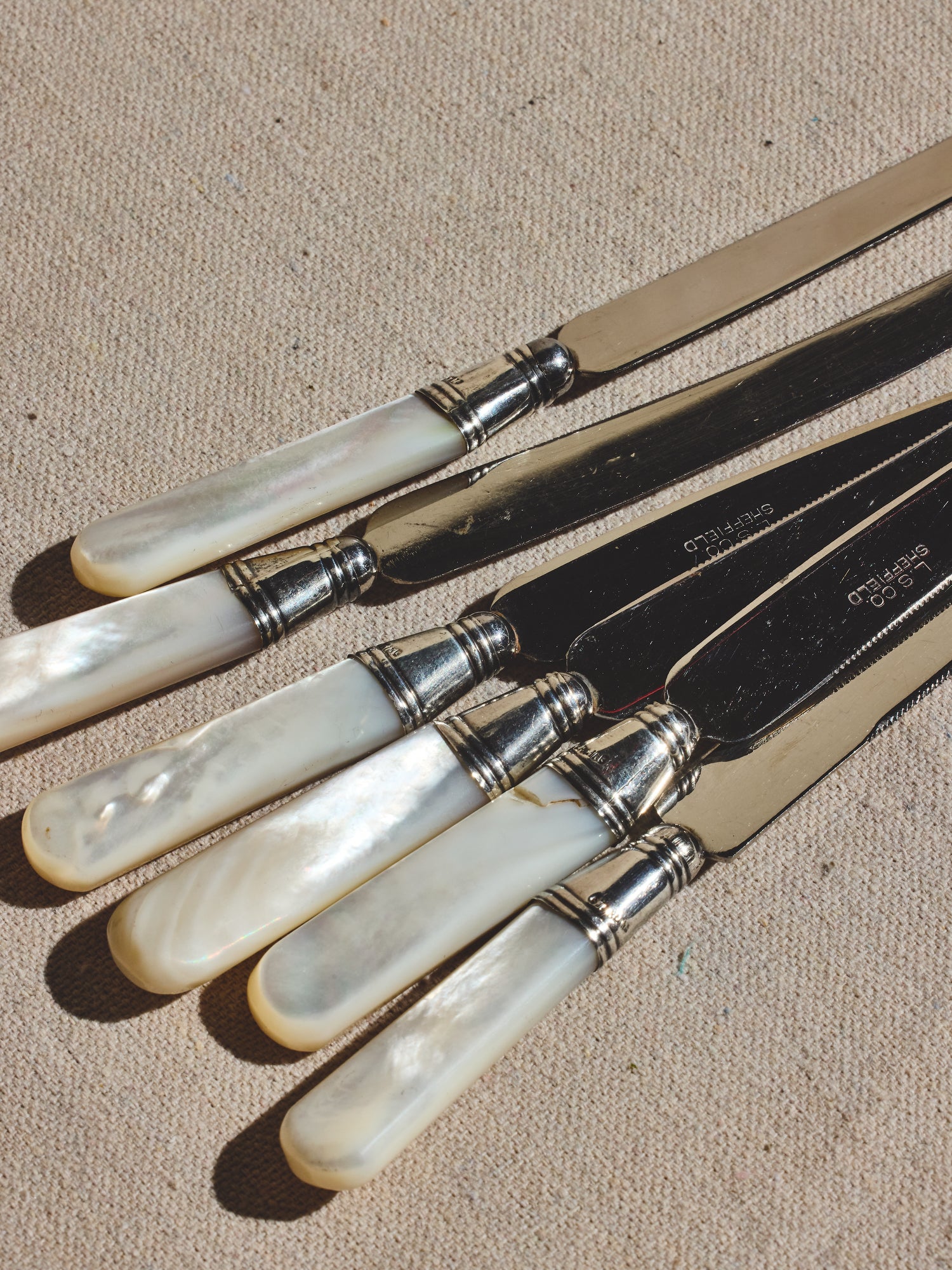 Sheffield Mother of Pearl Knife Set