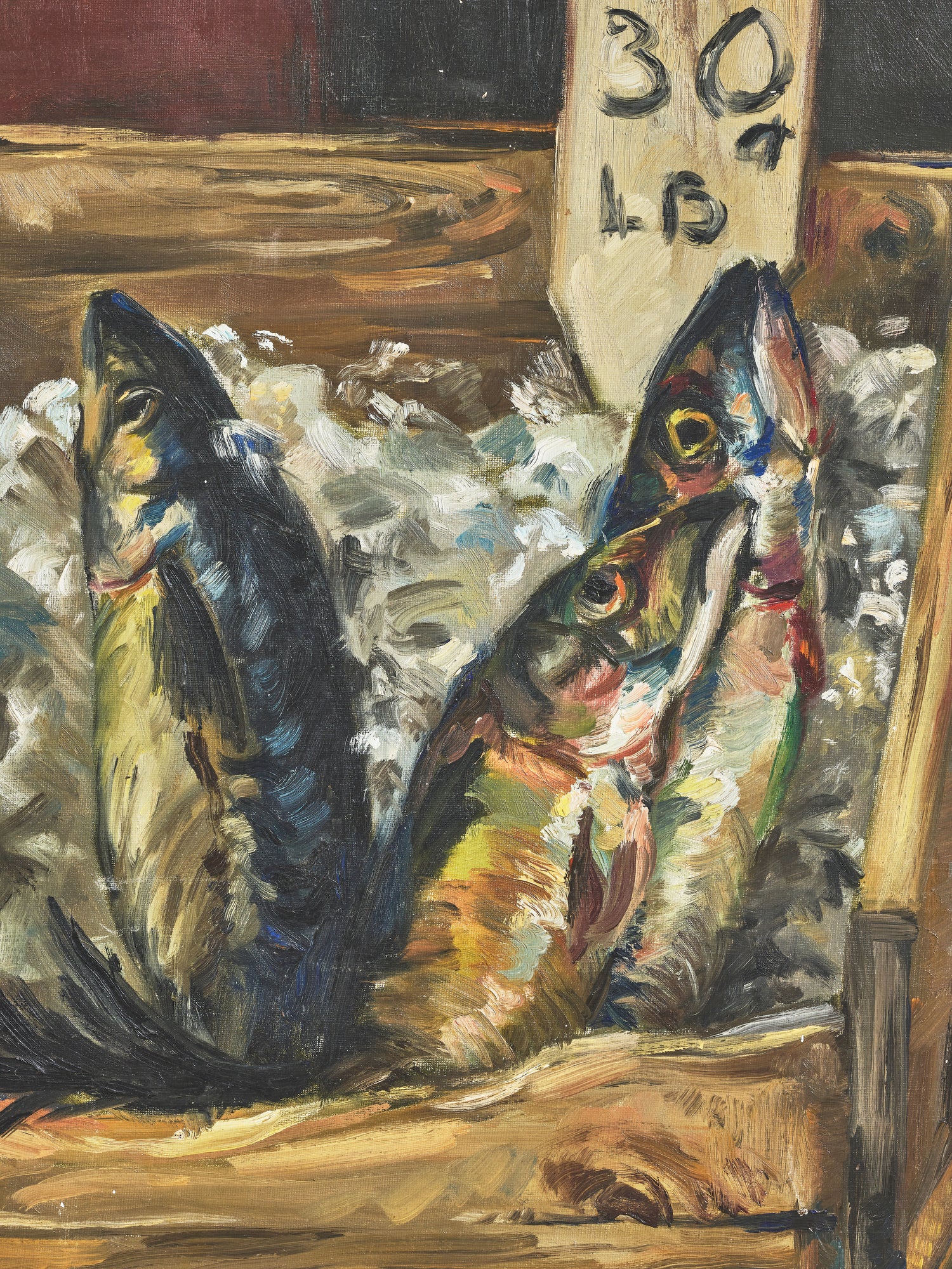 Fish Market Oil Painting