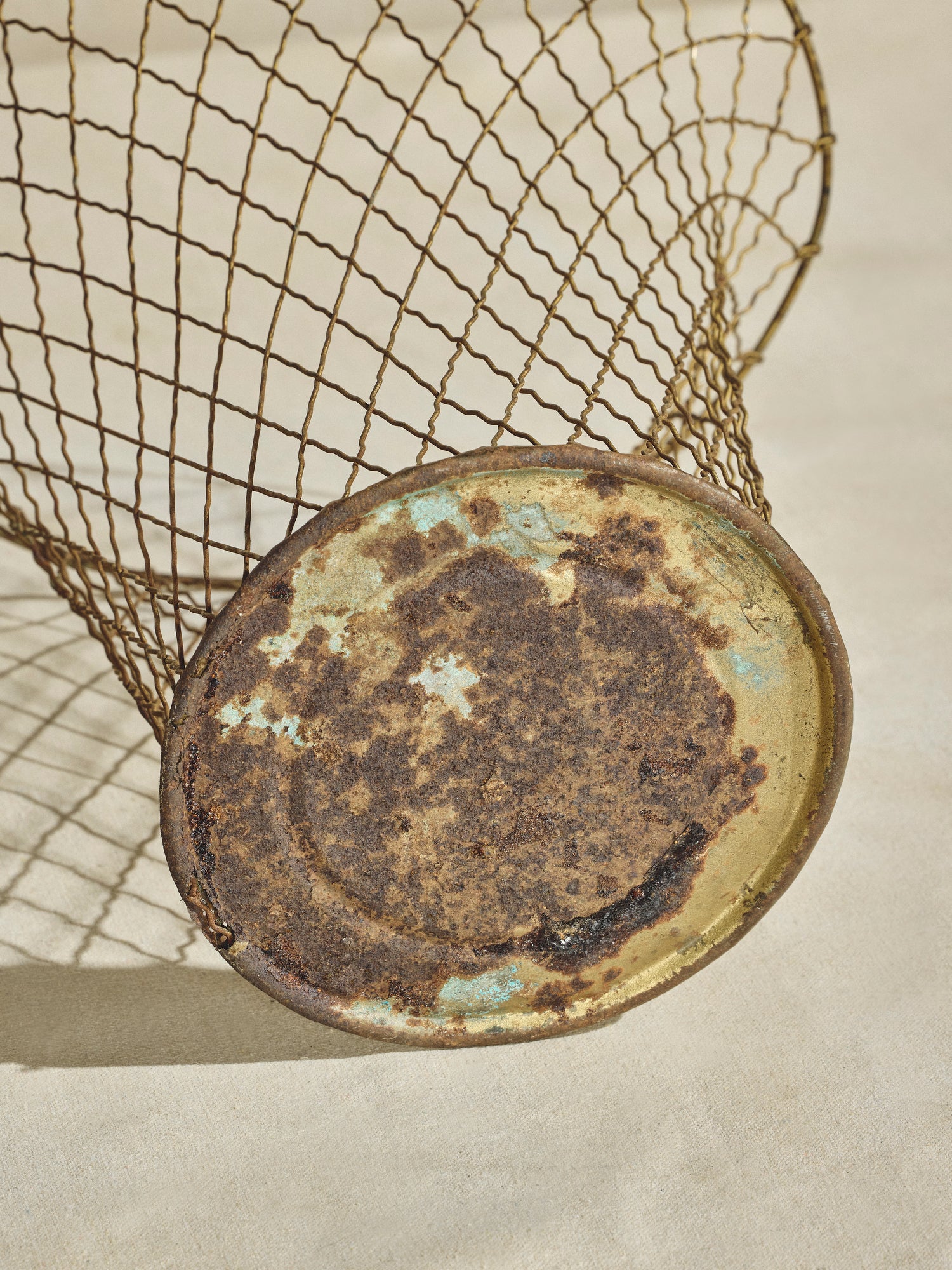 1920’s French Brass Wire Trash Bin
