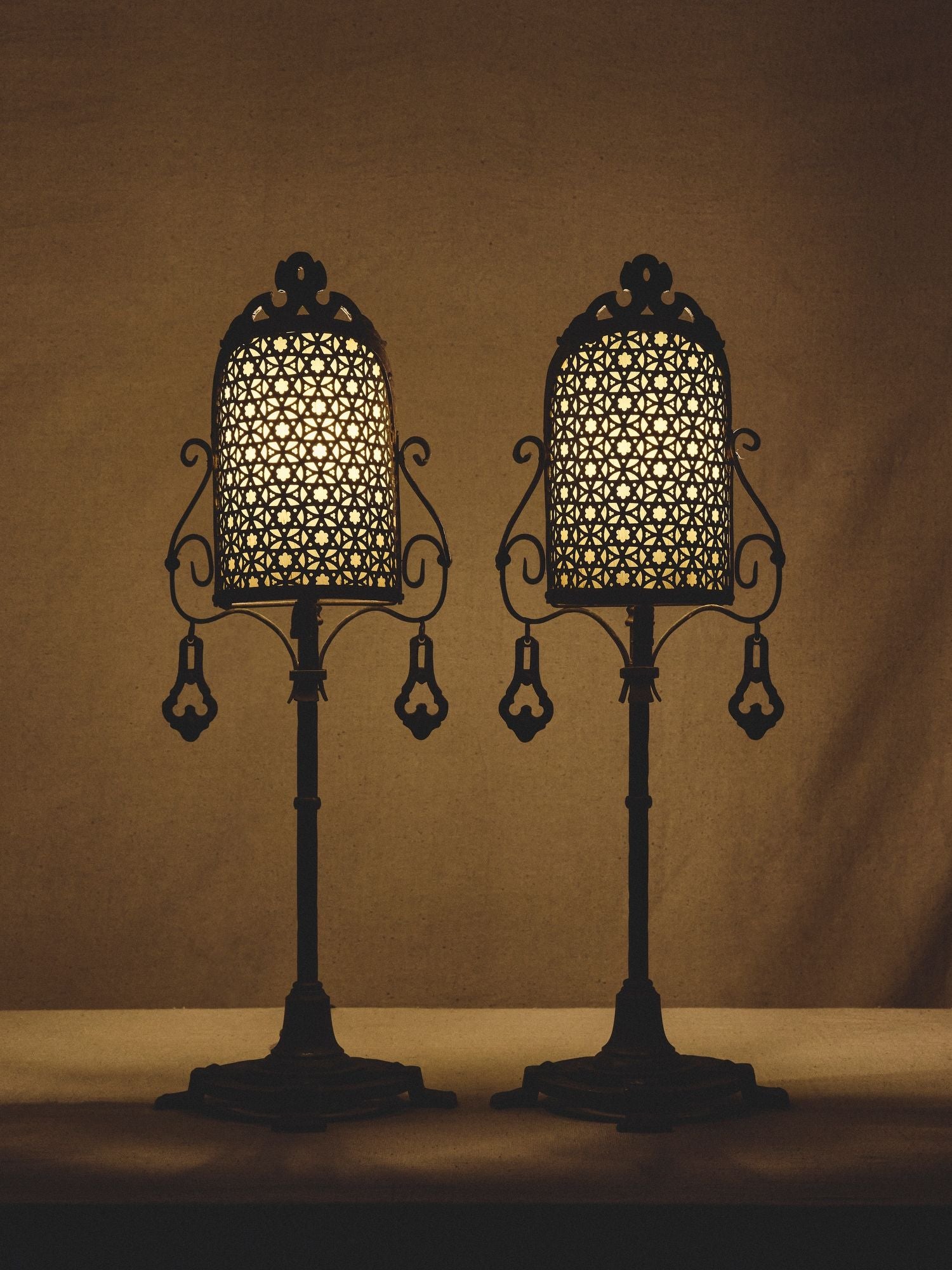 Pair of Oscar Bach Style Lamps