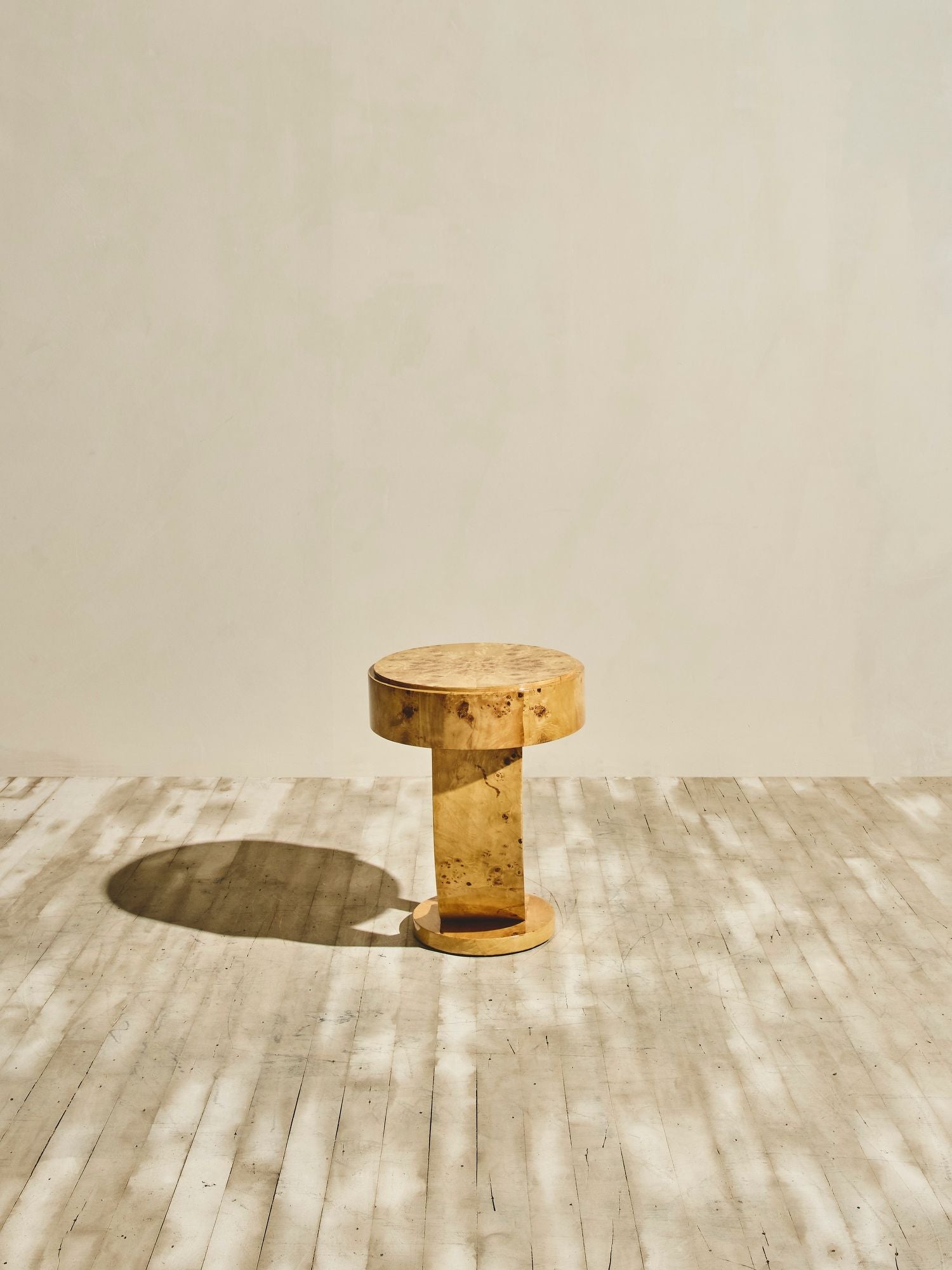Pair of Vintage Swedish Art Deco Burl Side Tables