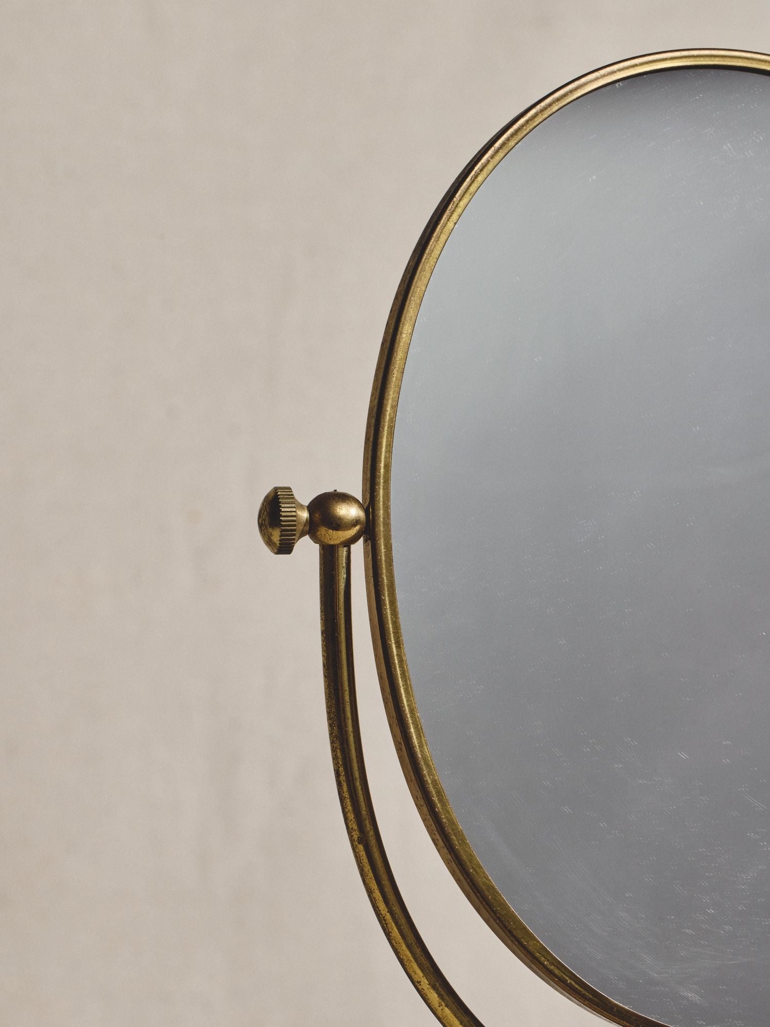 Brass Oval Vanity Mirror
