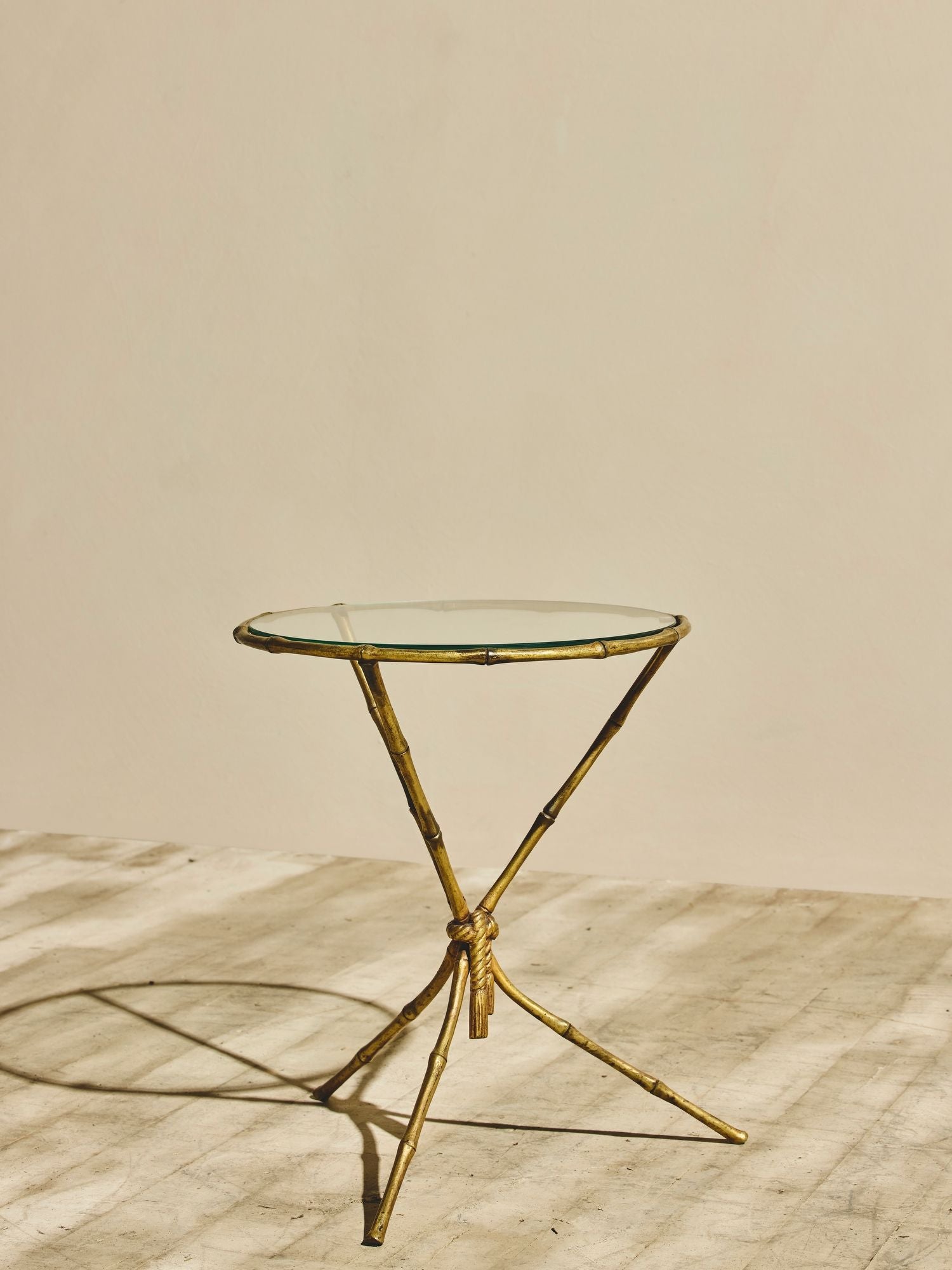 Tripod Bamboo Side Table